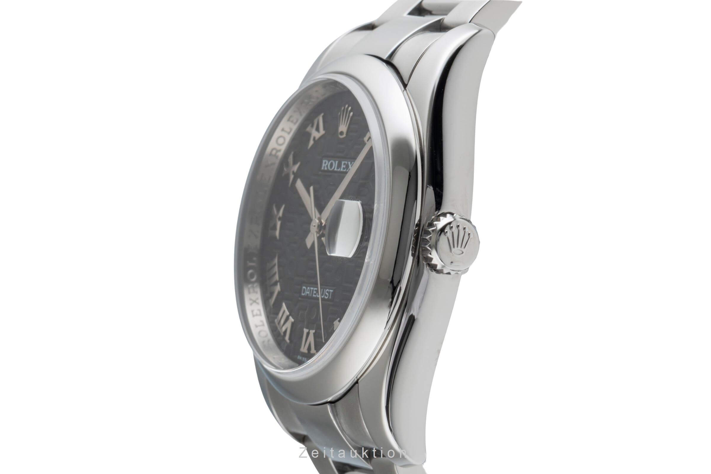 Rolex Datejust 36 Black Computer Dial Oyster Stahl Automatik Herren Ref. 116200  [2502267]