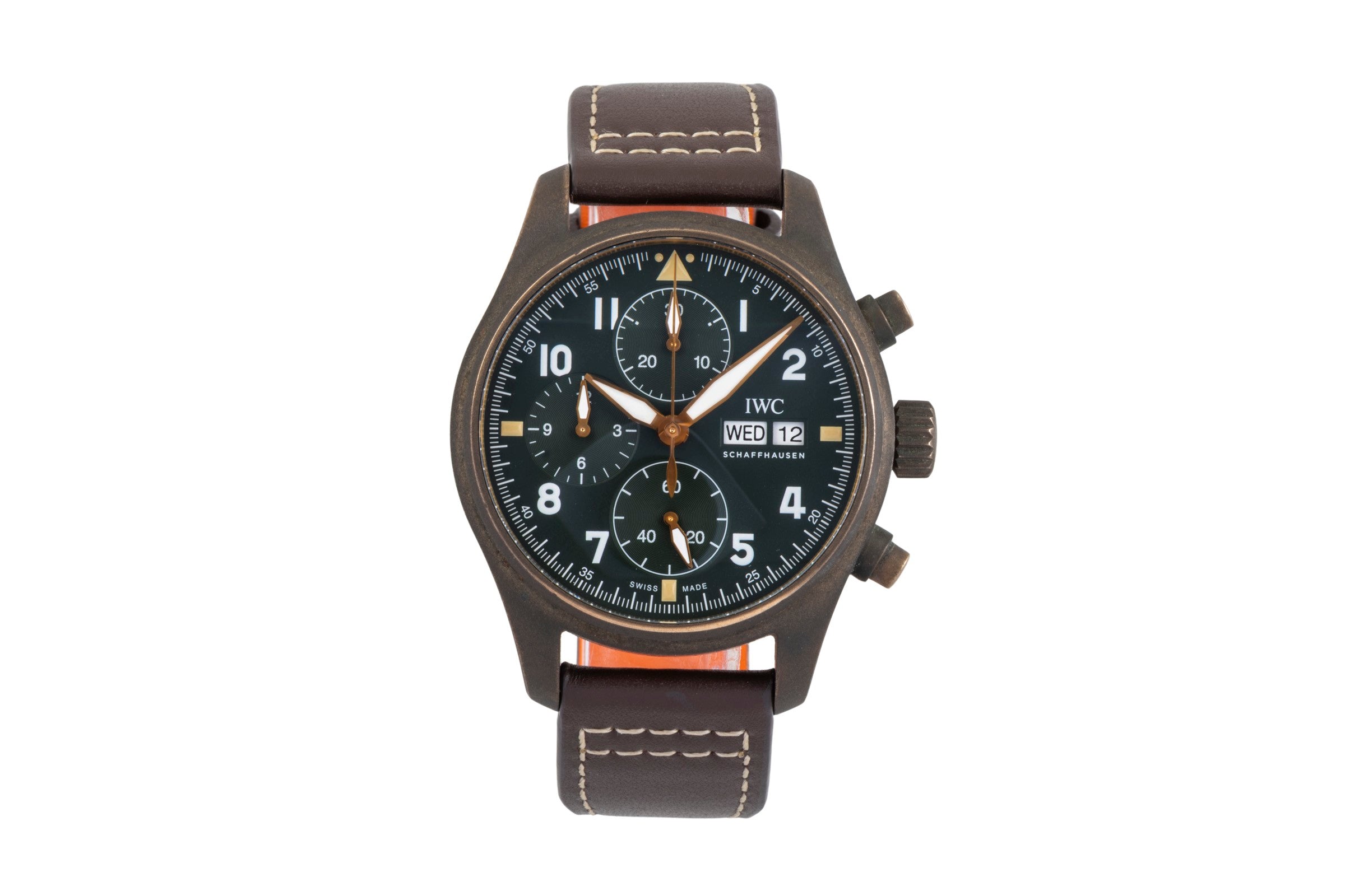 IWC Pilot cronografo bronzo automatismo orologio da uomo IW387902 LP: 7800EUR  [2502268]