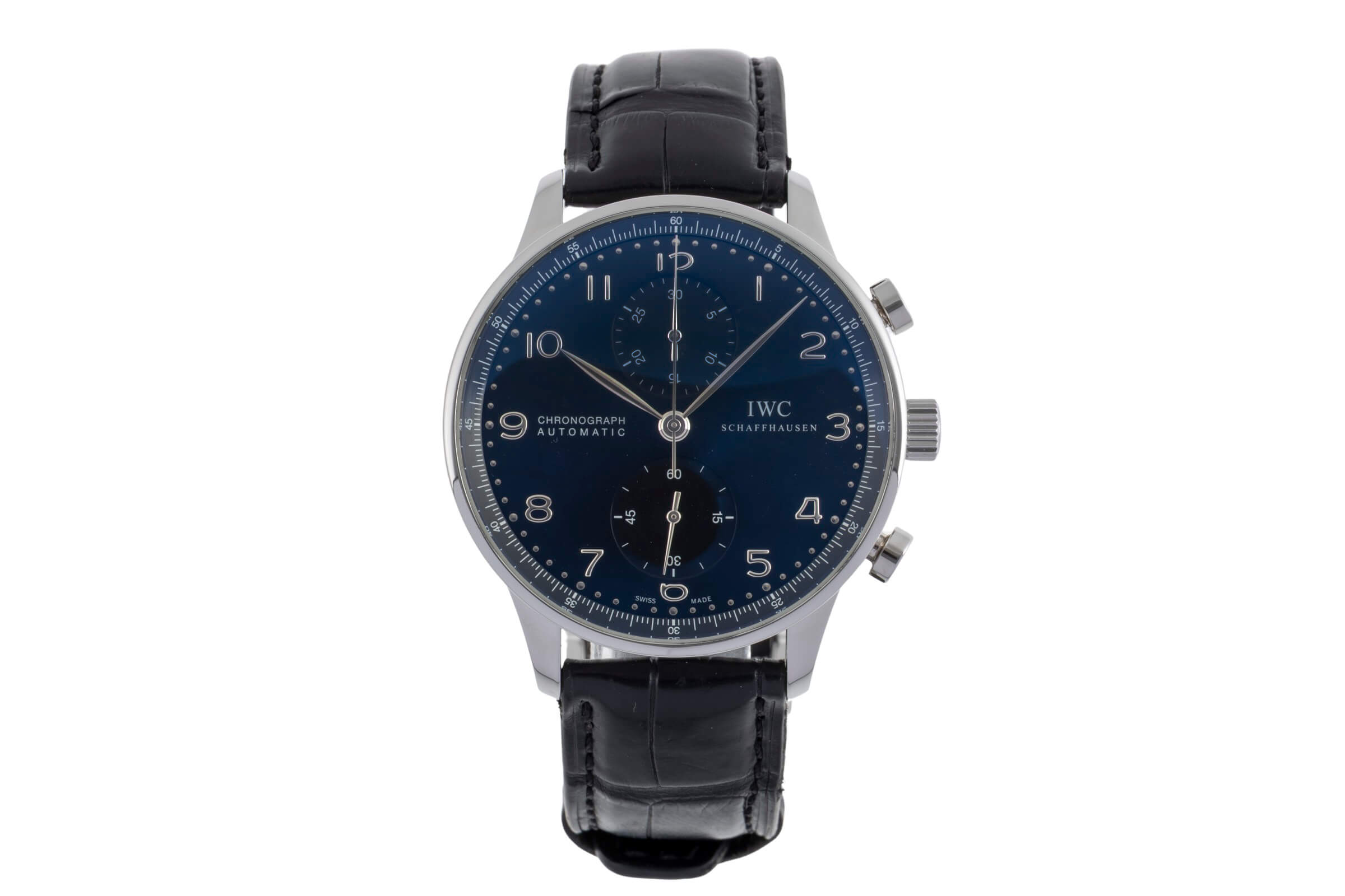 IWC Portugieser cronografo acciaio automatismo orologio da uomo IW371447 LP: 9100EUR  [2502273]