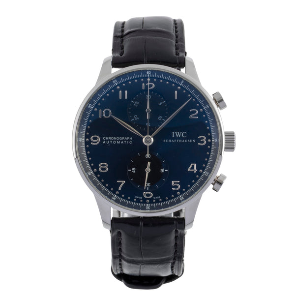 IWC Portugieser cronografo acciaio automatismo orologio da uomo IW371447 LP: 9100EUR  [2502273]