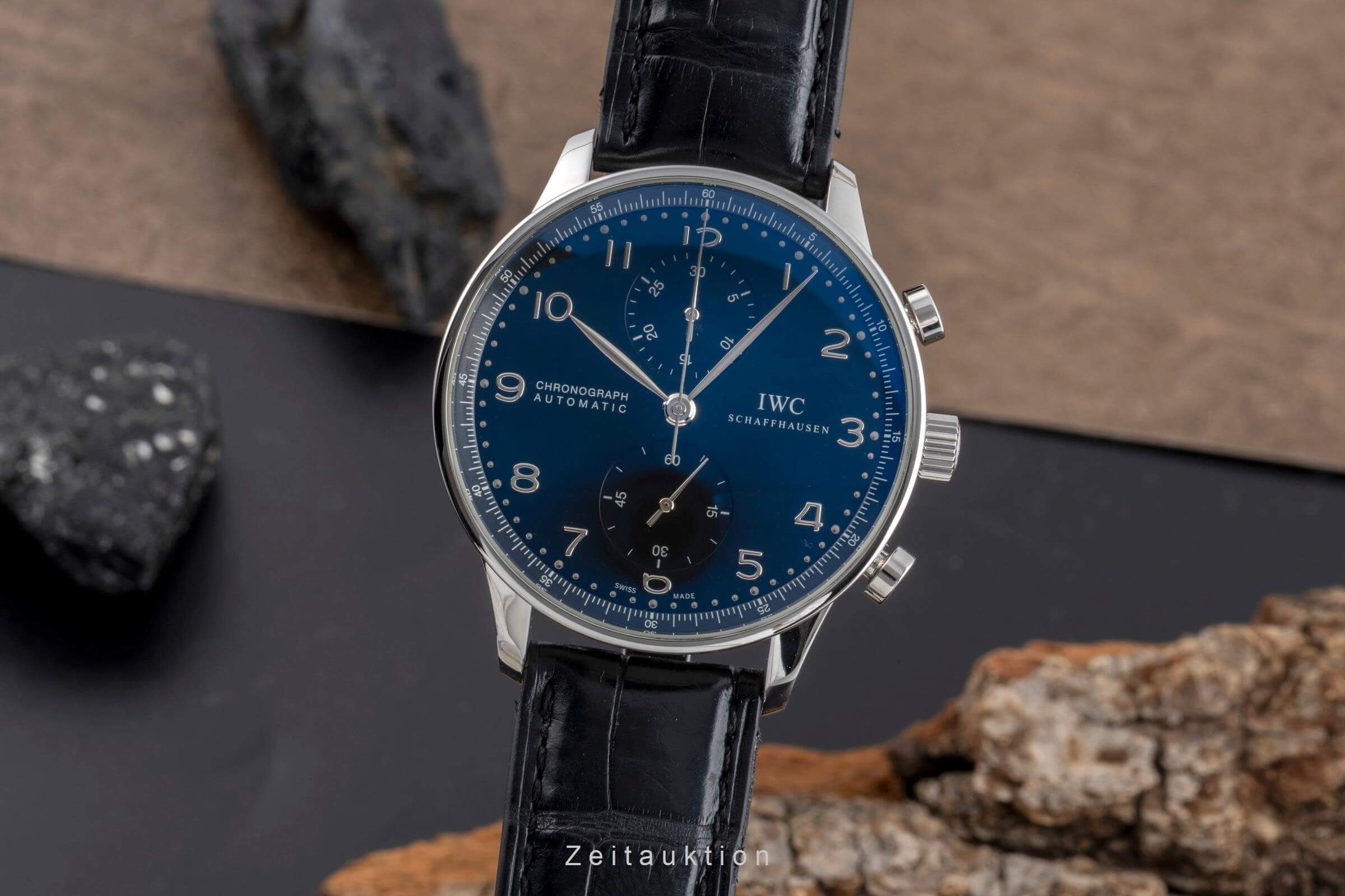 IWC Portugieser cronografo acciaio automatismo orologio da uomo IW371447 LP: 9100EUR  [2502273]