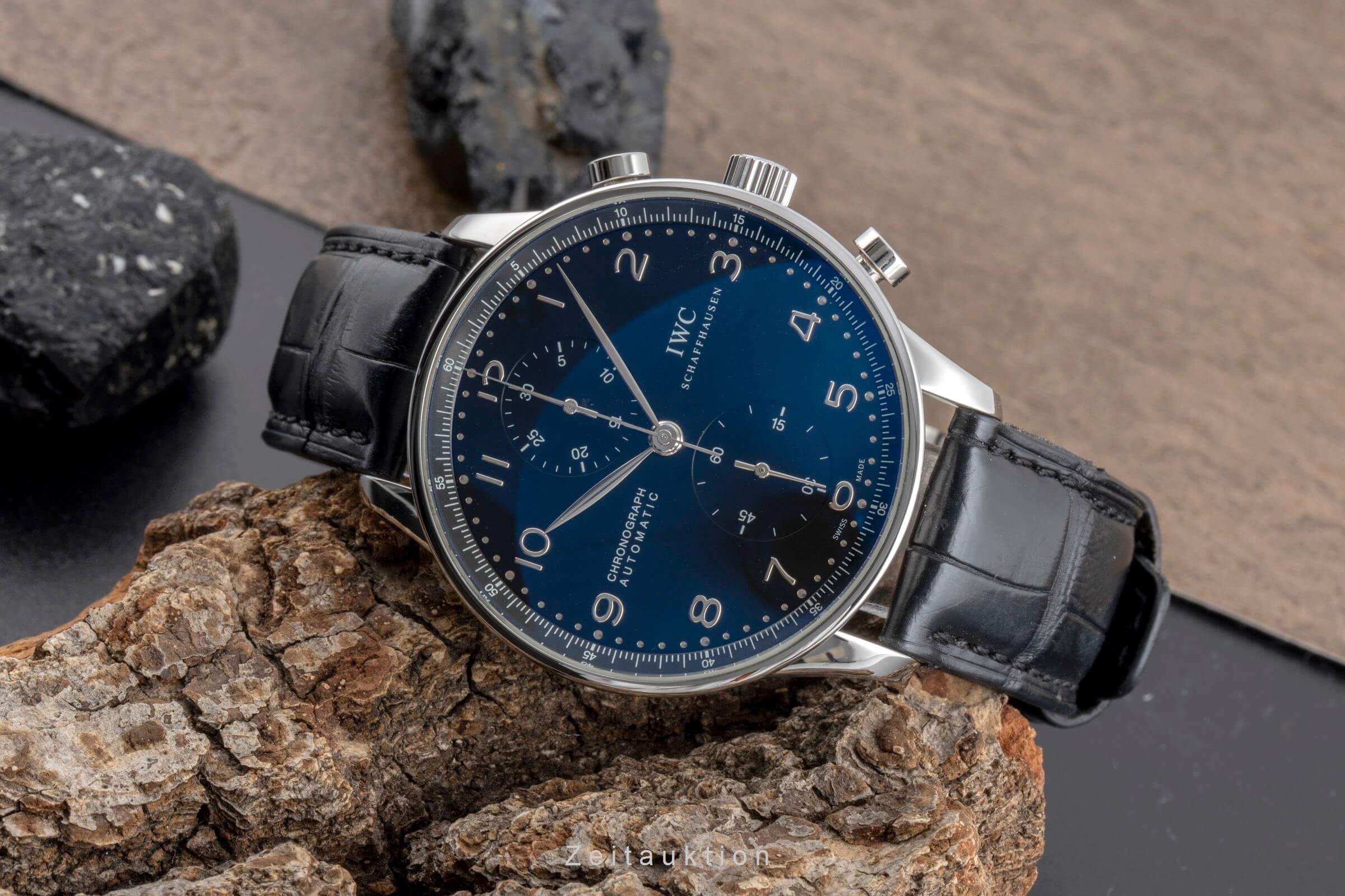 IWC Portugieser cronografo acciaio automatismo orologio da uomo IW371447 LP: 9100EUR  [2502273]