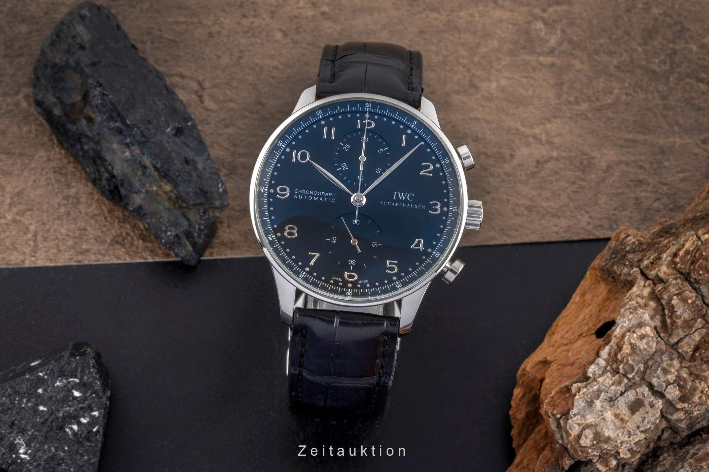 IWC Portugieser cronografo acciaio automatismo orologio da uomo IW371447 LP: 9100EUR  [2502273]