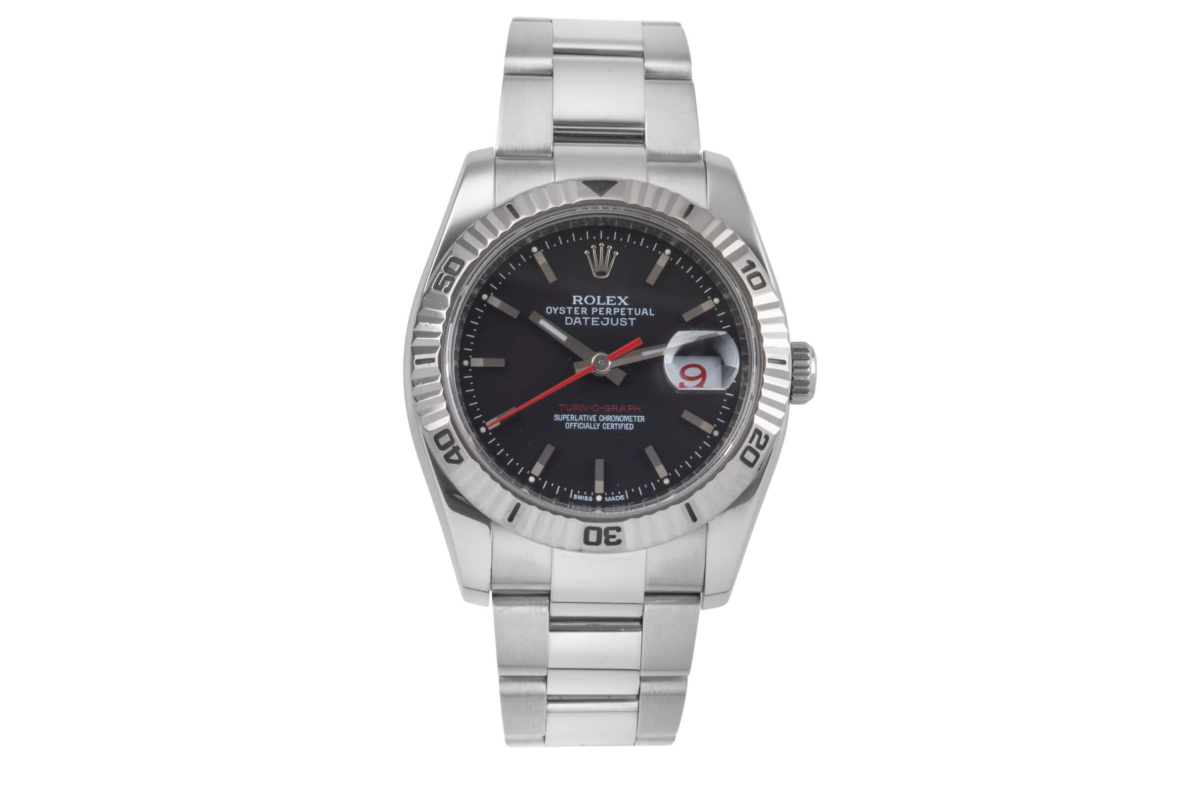 Rolex Datejust Turn-O-Graph steel / white gold automatic men's watch 116264  [2502282]