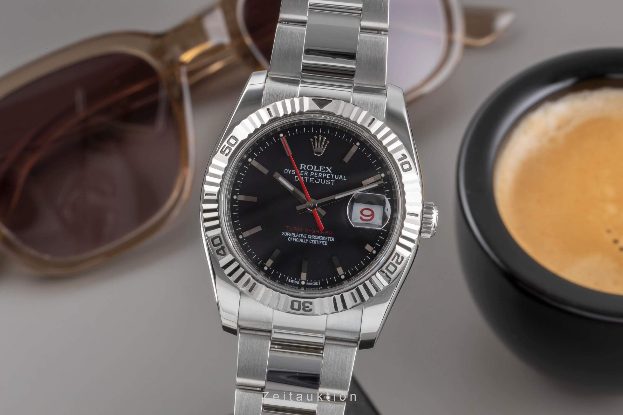 Rolex Datejust Turn-O-Graph steel / white gold automatic men's watch 116264  [2502282]