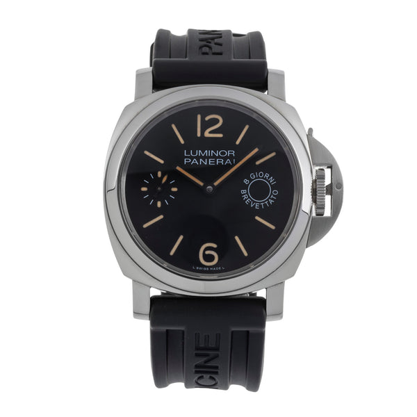 Panerai Luminor Marina 8 Days Stahl Handaufzug Herrenuhr Ref. PAM00590 Papiere  [2502287]