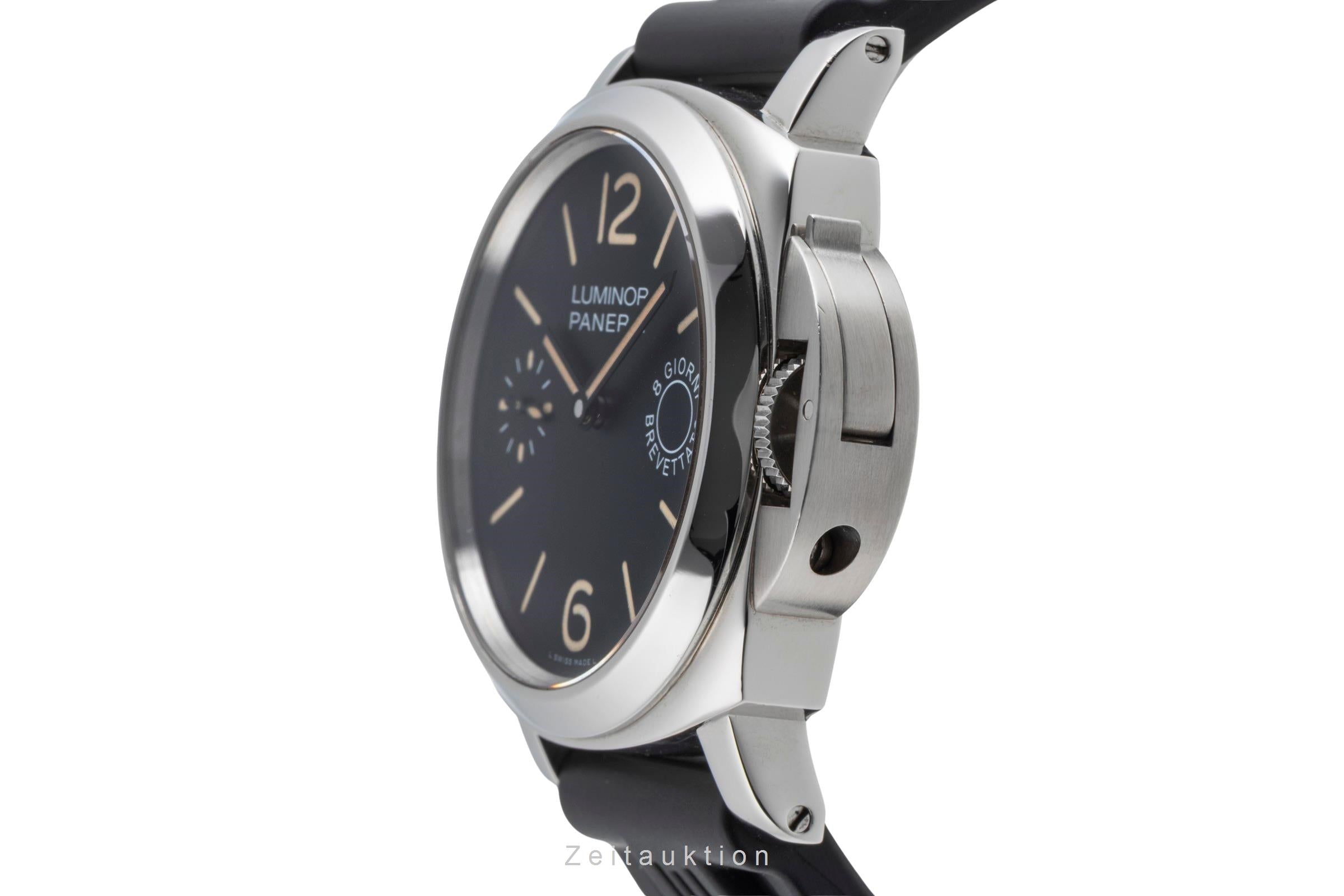 Panerai Luminor Marina 8 Days Stahl Handaufzug Herrenuhr Ref. PAM00590 Papiere  [2502287]