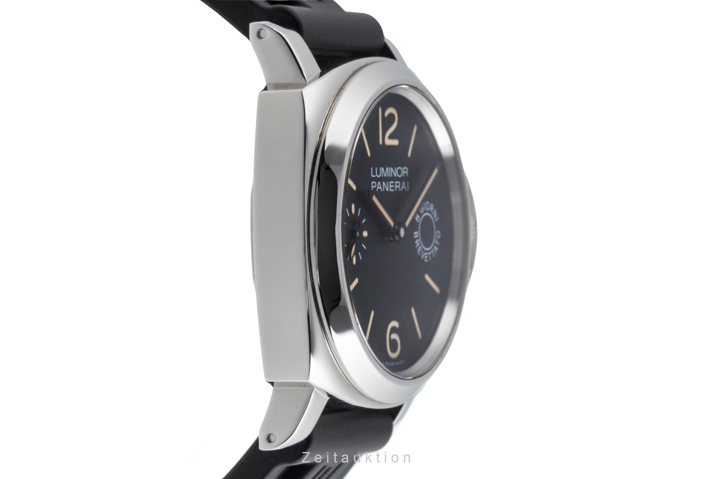Panerai Luminor Marina 8 Days Stahl Handaufzug Herrenuhr Ref. PAM00590 Papiere  [2502287]
