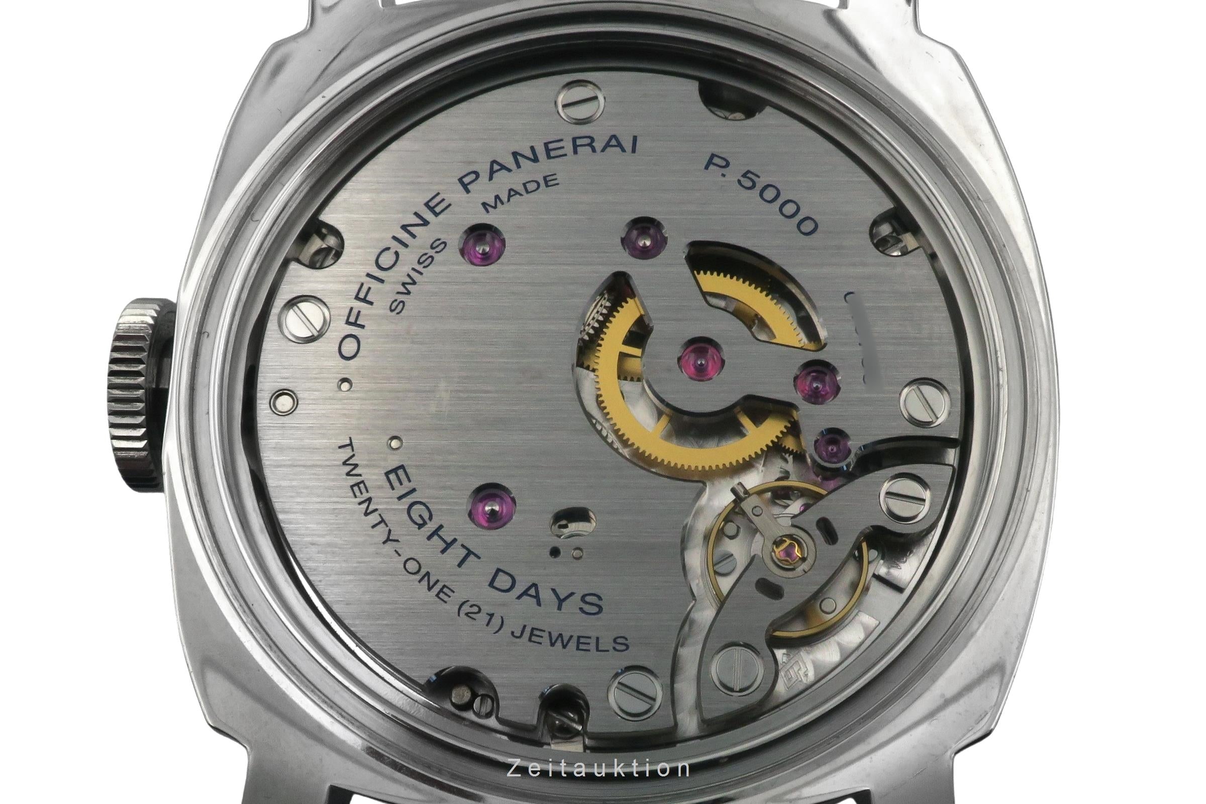 Panerai Luminor Marina 8 Days Stahl Handaufzug Herrenuhr Ref. PAM00590 Papiere  [2502287]