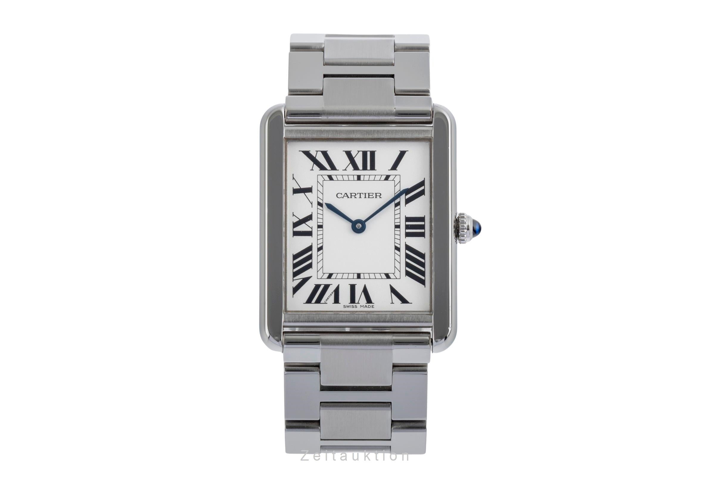 Cartier Tank Solo Edelstahl Quarz Size Large / XLarge Herrenuhr Ref. W5200003  [2502289]