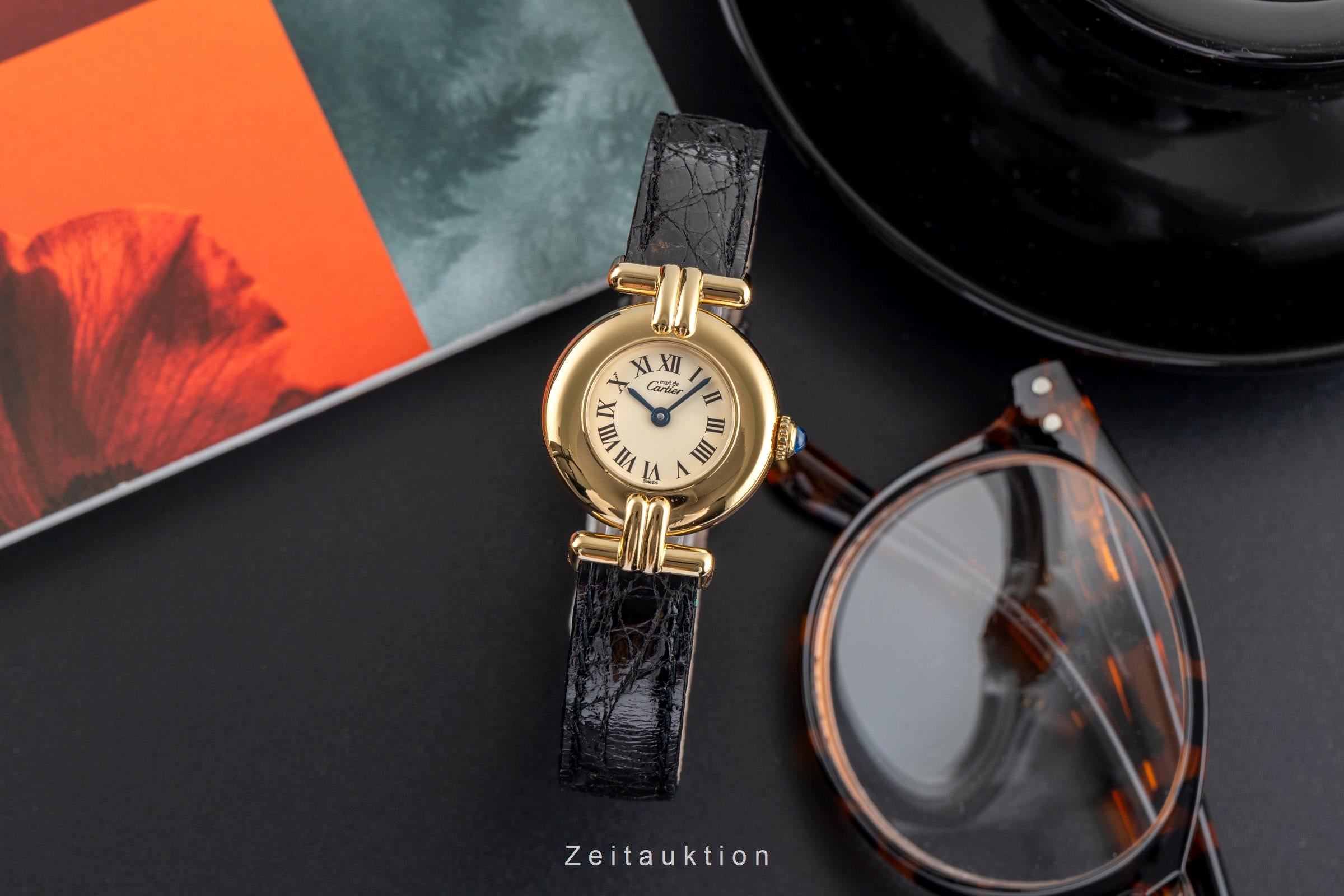 Cartier Vermeil argent doré quartz montre pour femmes 590002  [2502291]
