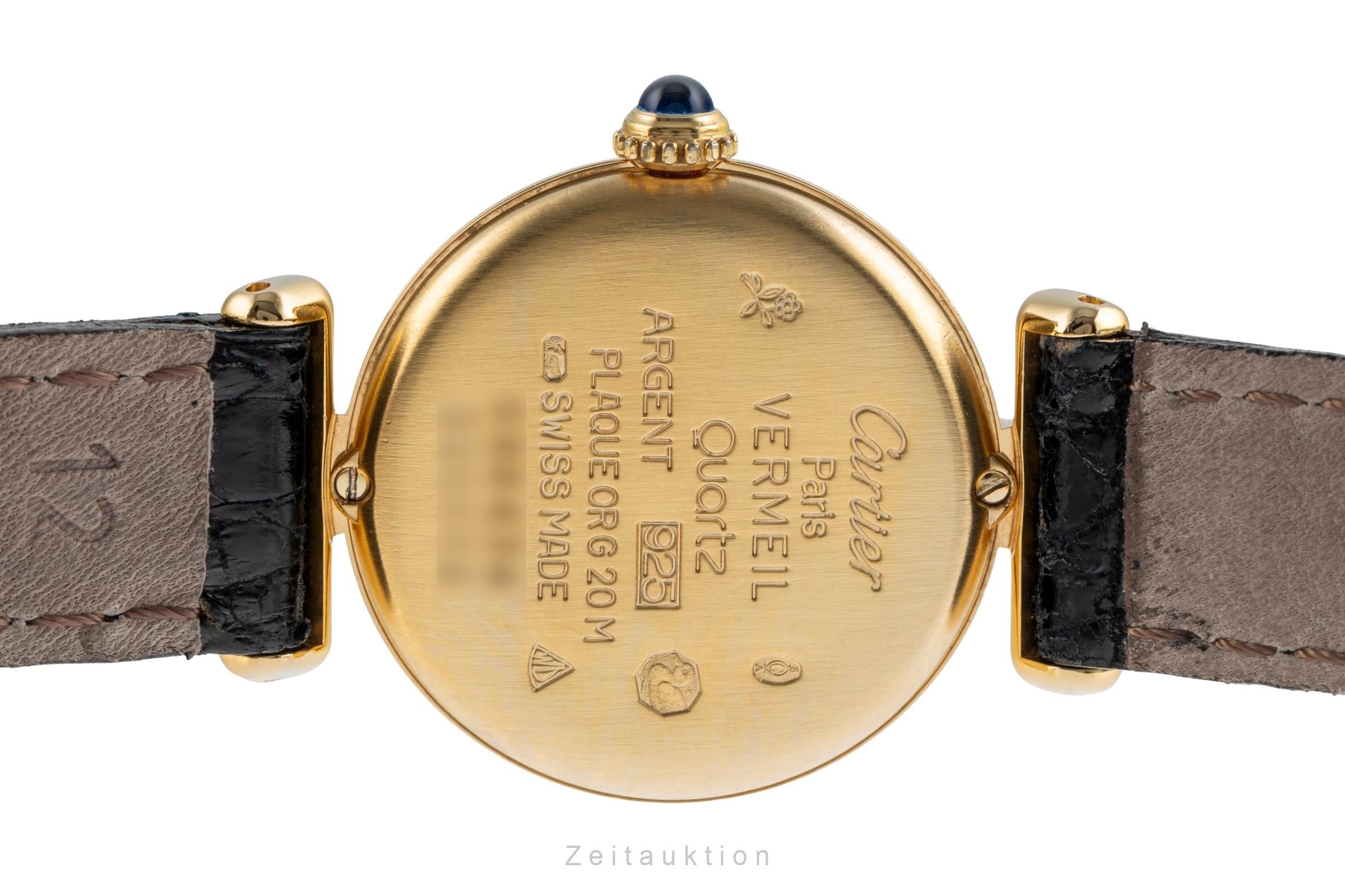 Cartier Vermeil argent doré quartz montre pour femmes 590002  [2502291]