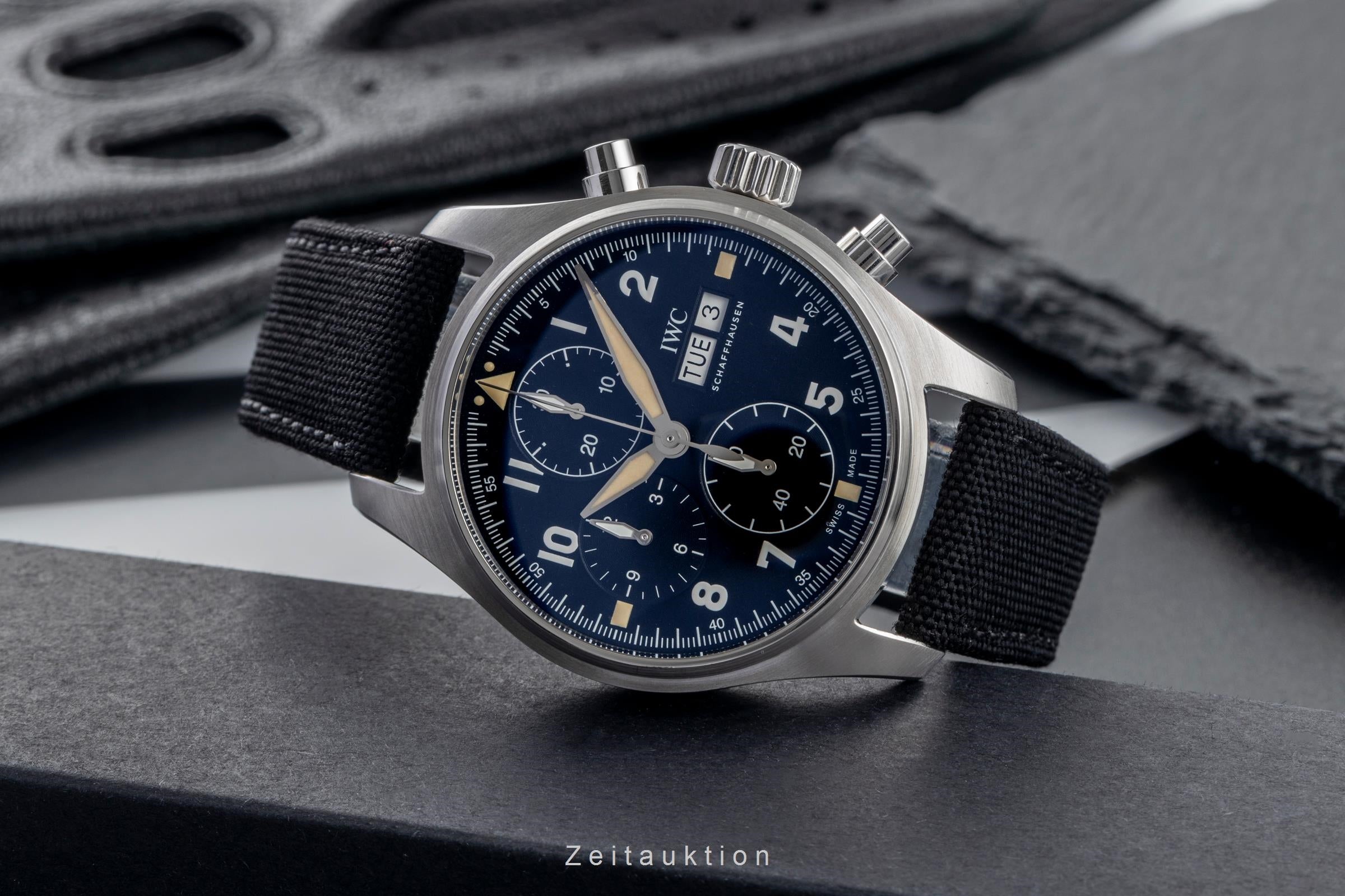 IWC Fliegerchronograph cronografo acciaio automatismo orologio da uomo IW387903 LP: 8500EUR  [2502299]
