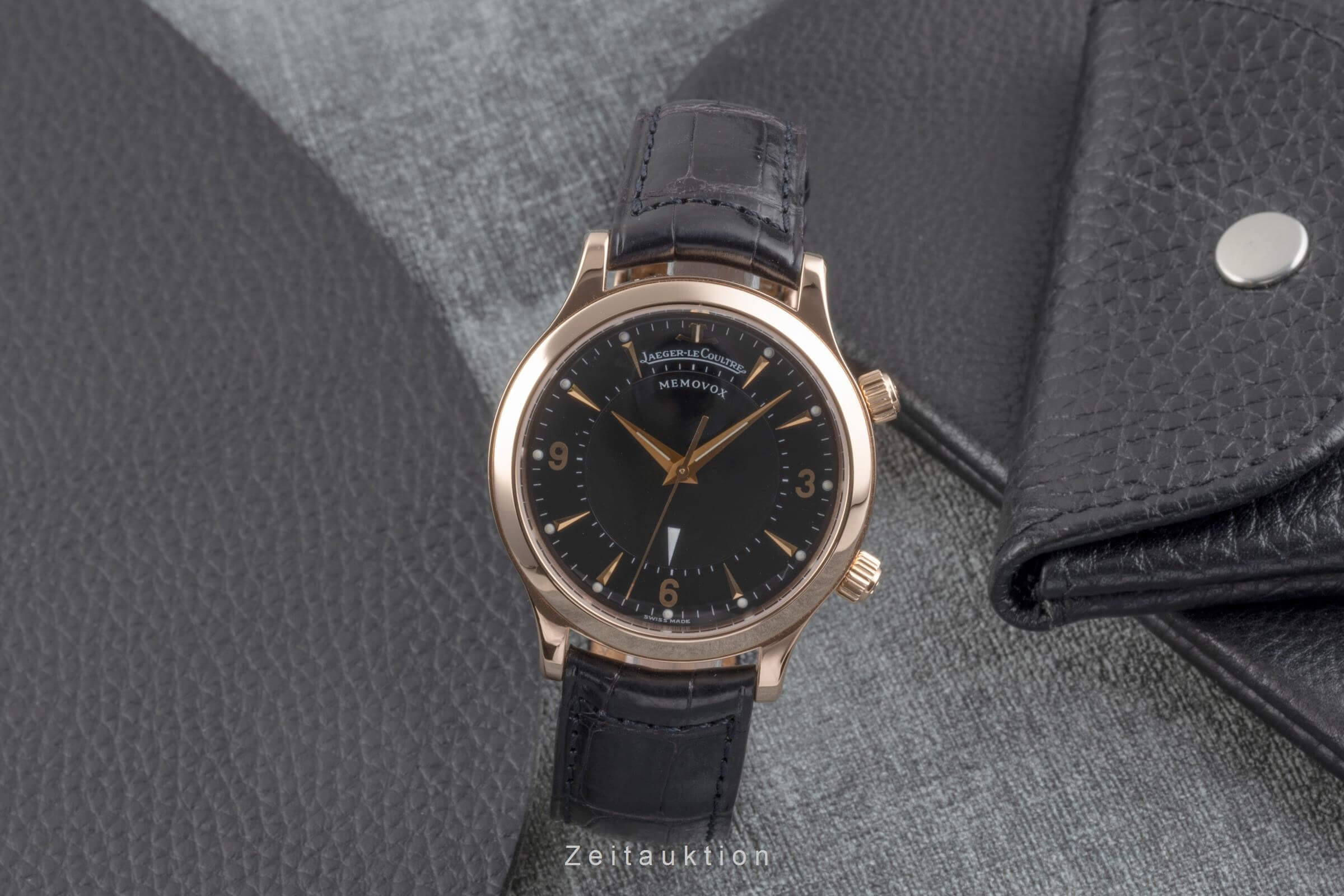 Jaeger LeCoultre Memovox oro 18 ct automatismo orologio da uomo Q1442470  144.2.94.S  [2502310]