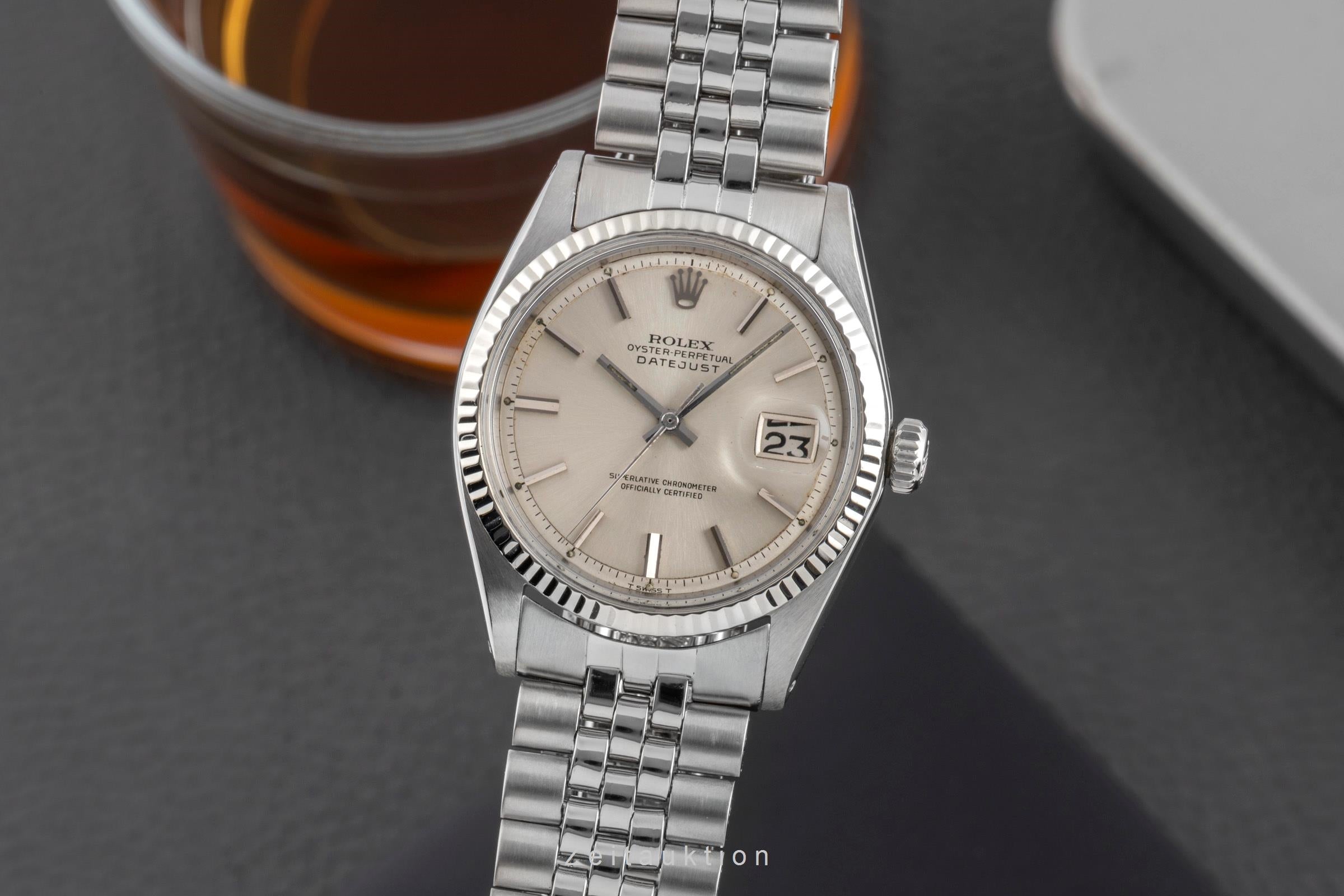 Rolex Datejust steel / white gold automatic men's watch 1601 Vintage  [2502313]