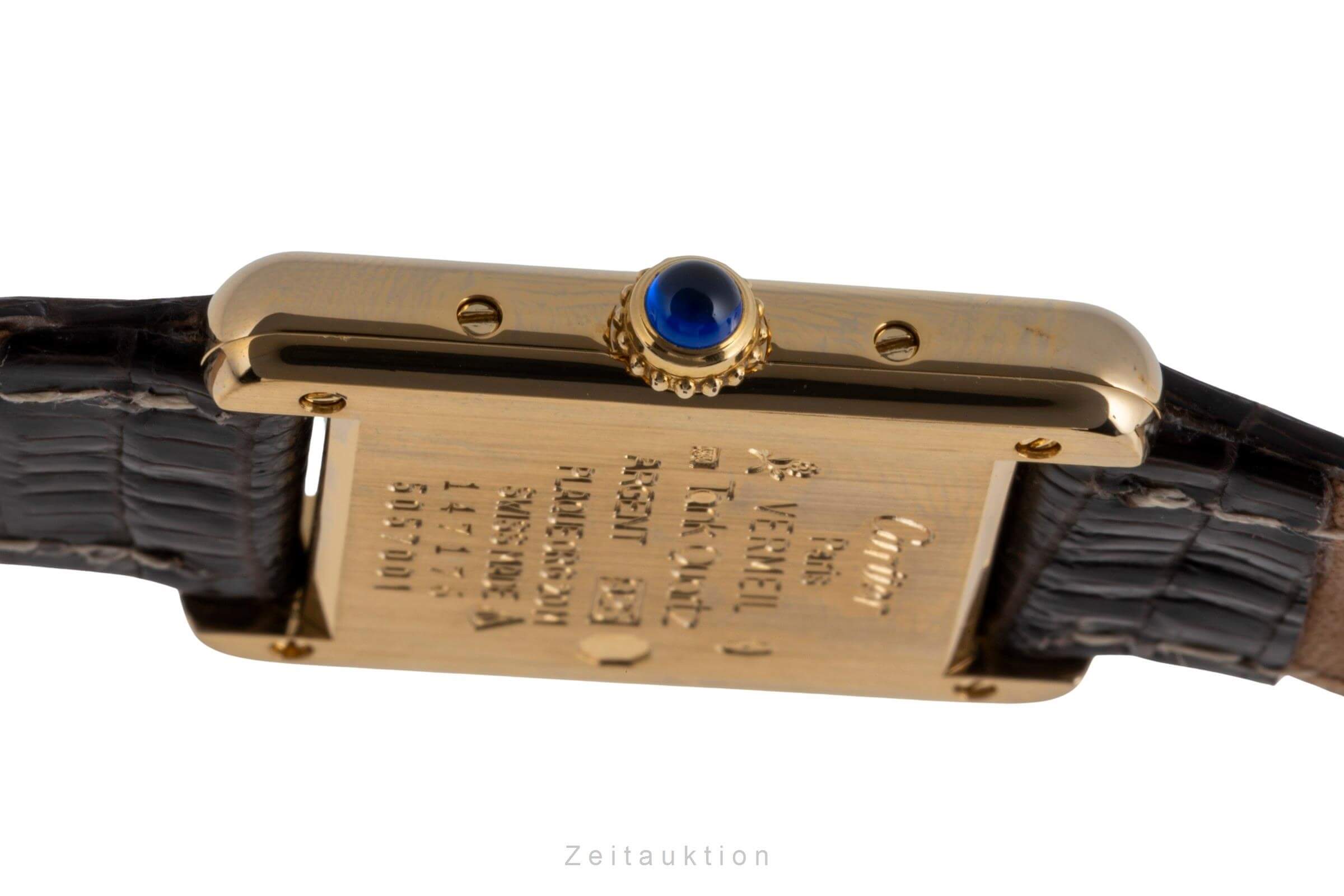 Cartier Tank plata banada en oro cuarzo reloj para damas  W1006354  [2502317]