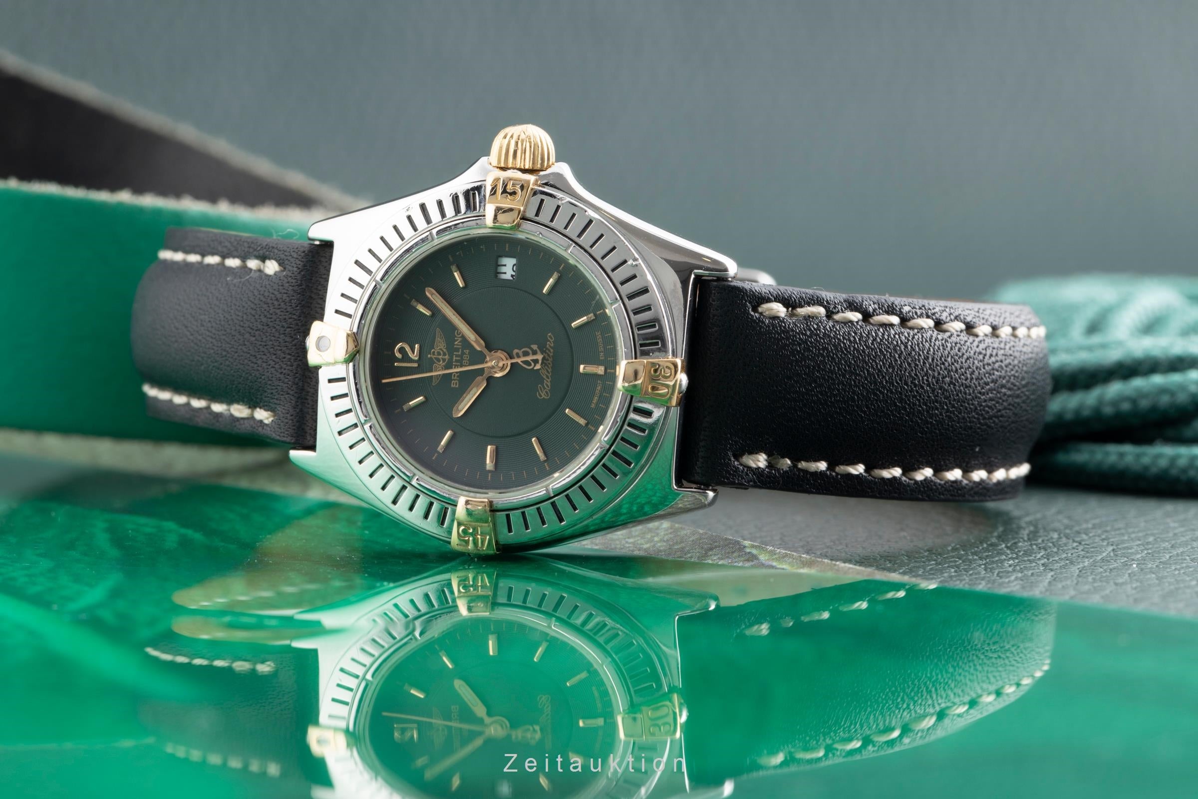 Breitling Callistino Lady Stahl / Gold Damenuhr Datum Ref. B52044 Klassiker [2502319]