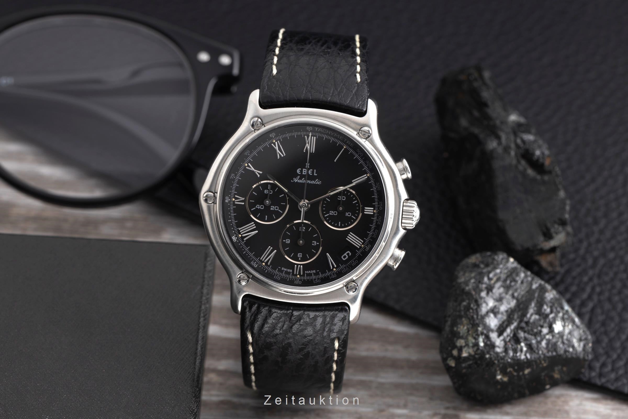 Ebel 1911 cronógrafo acero automático reloj para caballeros 9134901  [2502353]