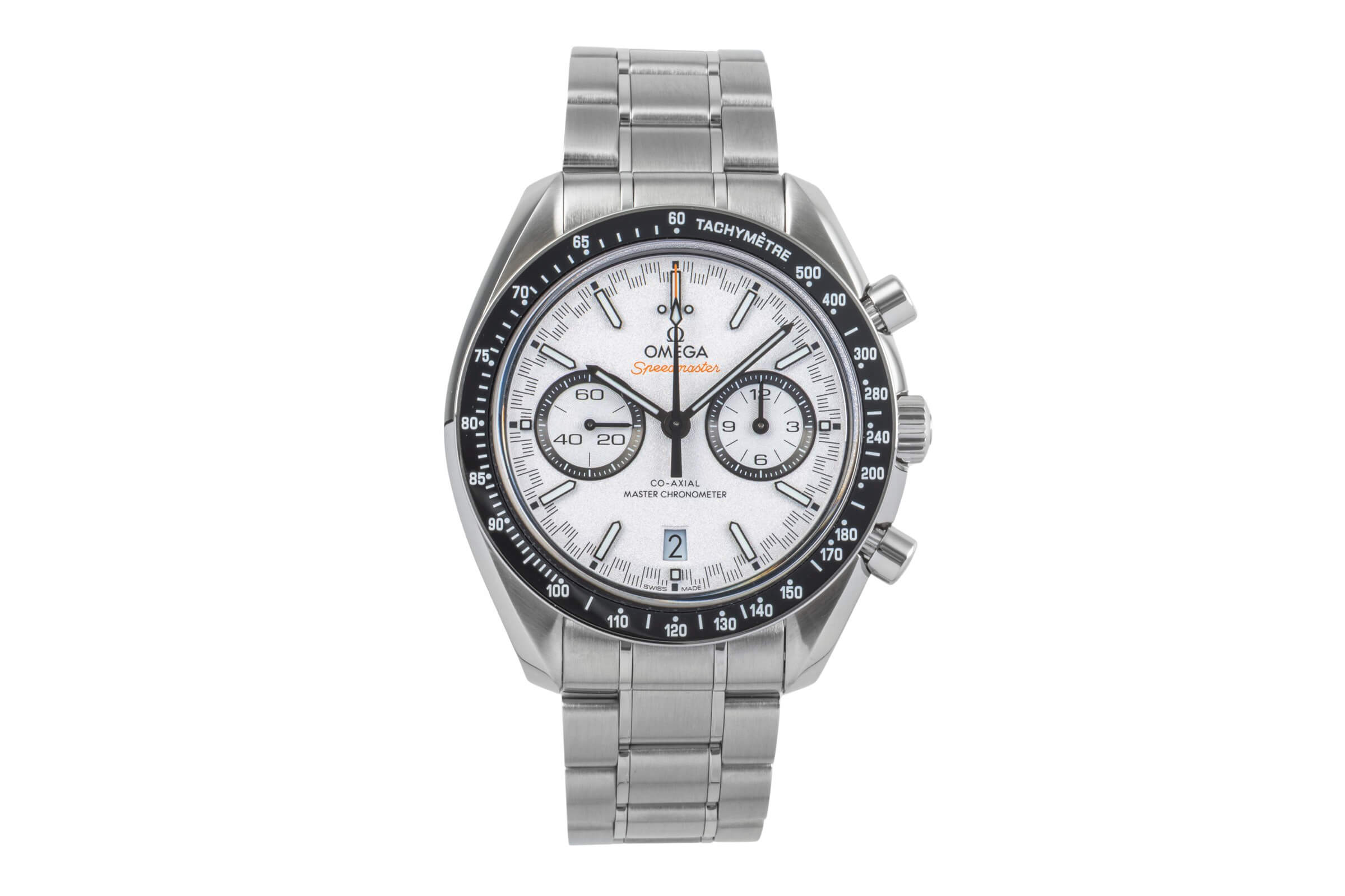 Omega Speedmaster Racing Co-Axial Stahl 329.30.44.51.04.001 B&P NP: 10400,- € [2502359]