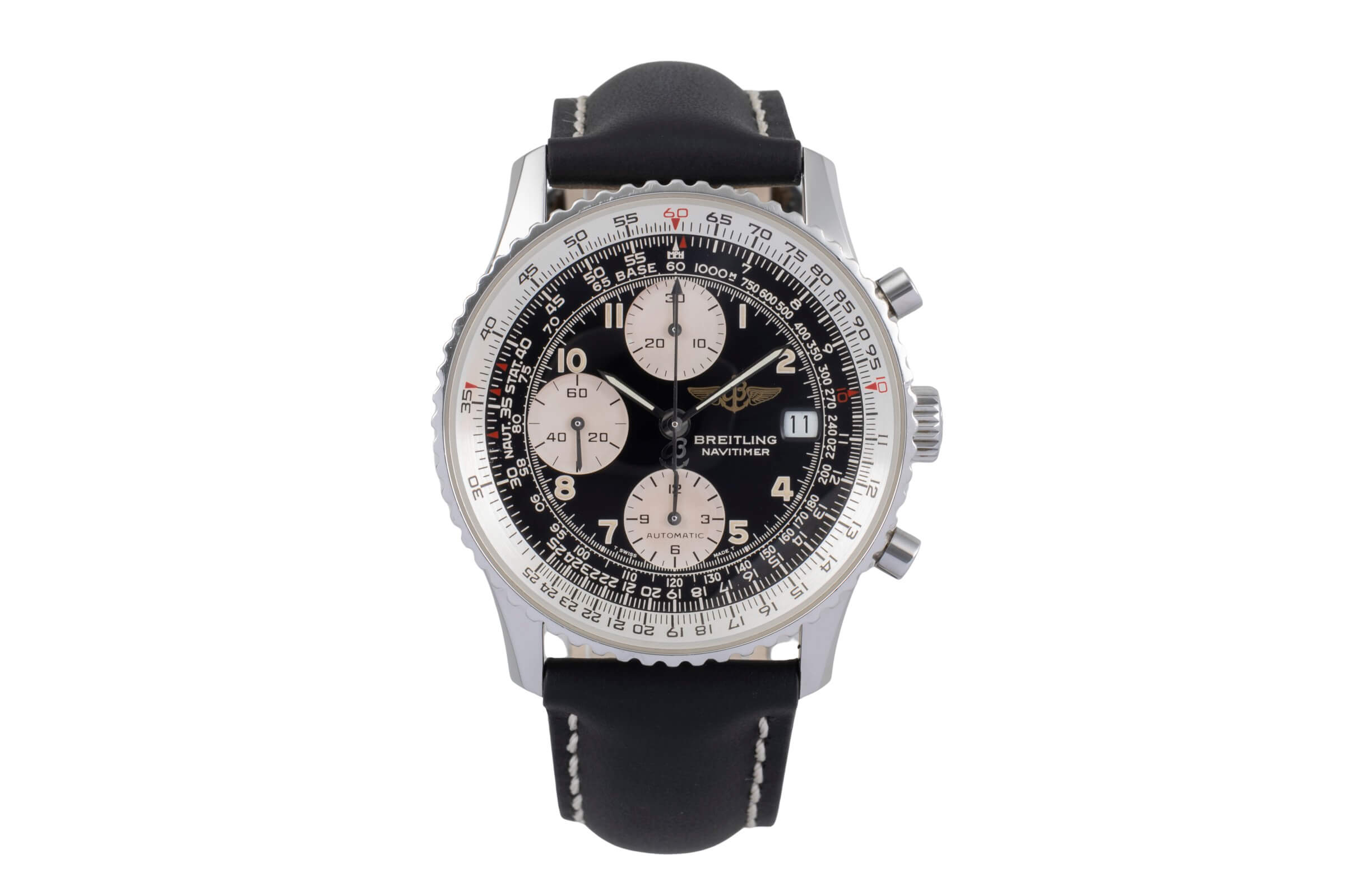Breitling Old Navitimer cronografo acciaio automatismo orologio da uomo A13022  [2502362]