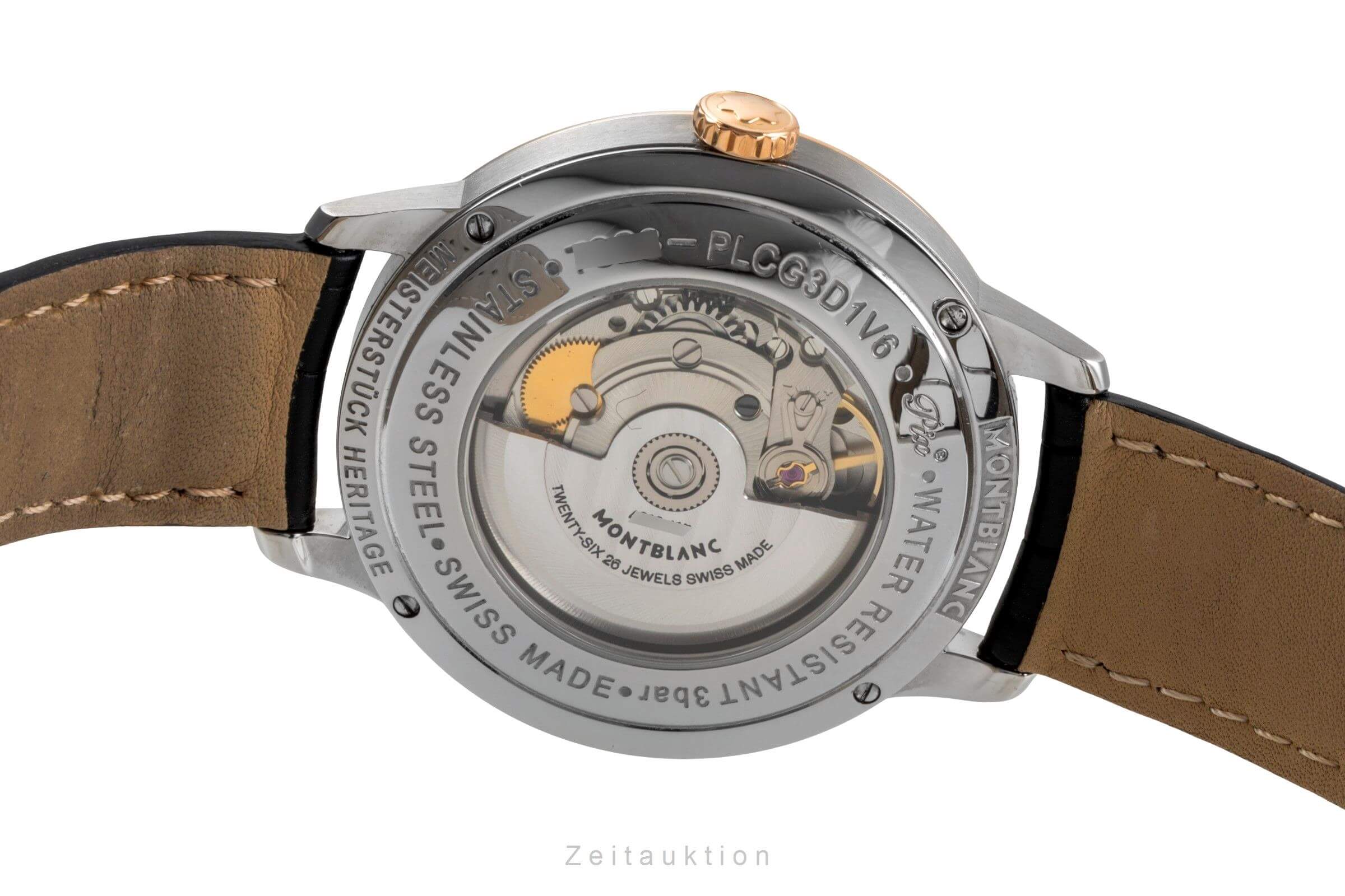 Montblanc Heritage acciaio / oro automatismo orologio da uomo 111624   7323  [2502371]