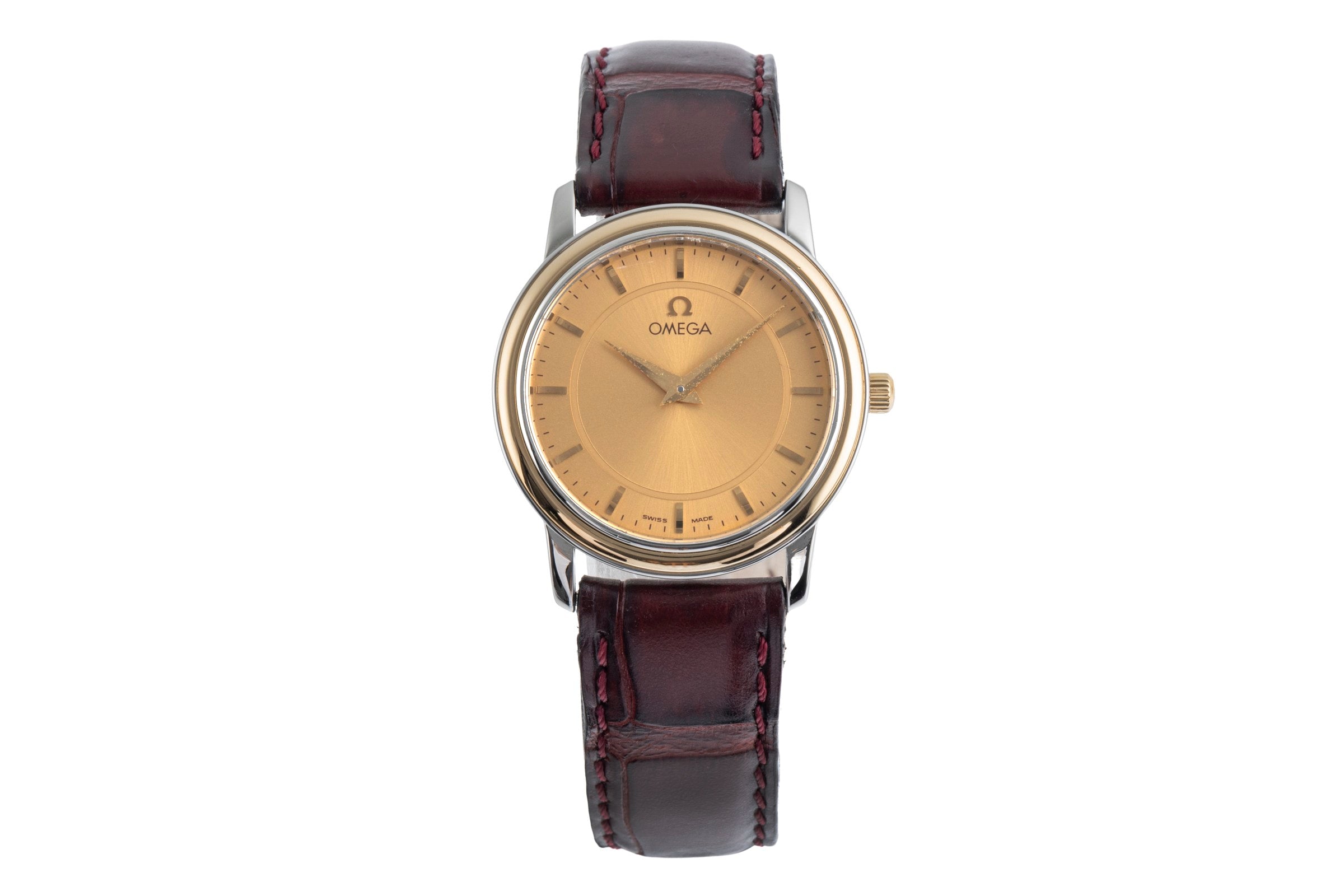 Omega De Ville steel / gold quartz women's watch 959.1150  [2502372]