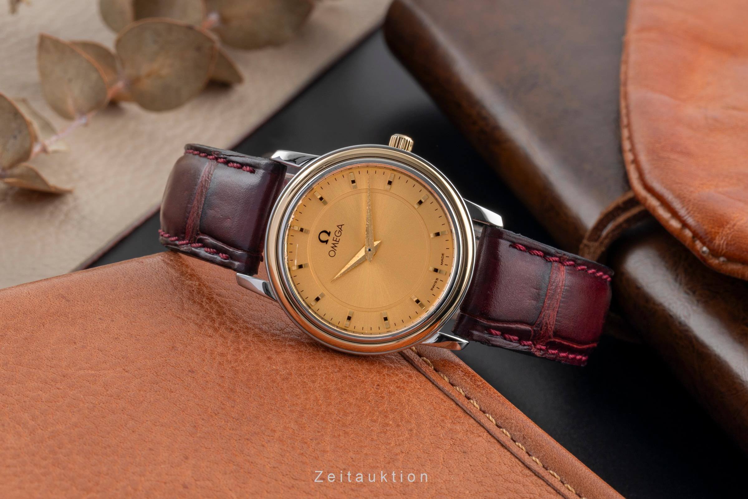 Omega De Ville acero / oro cuarzo reloj para damas  959.1150  [2502372]