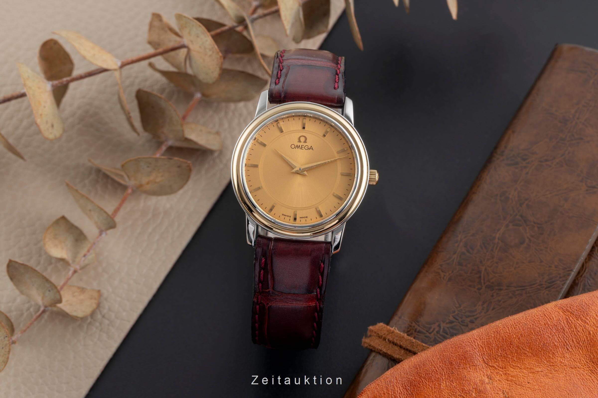 Omega De Ville acero / oro cuarzo reloj para damas  959.1150  [2502372]