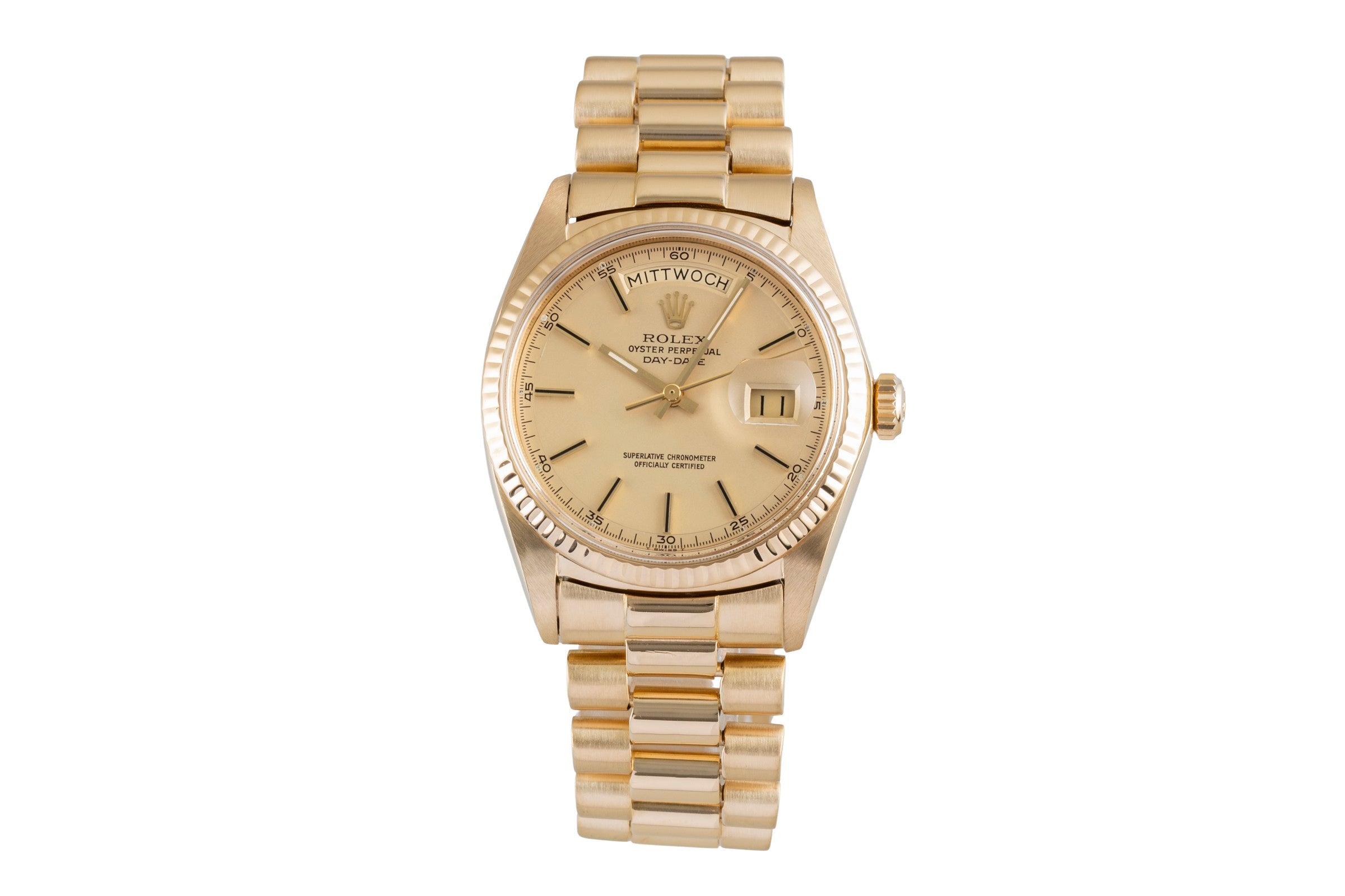 Rolex Day-Date oro 18 ct automatismo orologio da uomo 1803 Vintage  [2502376]