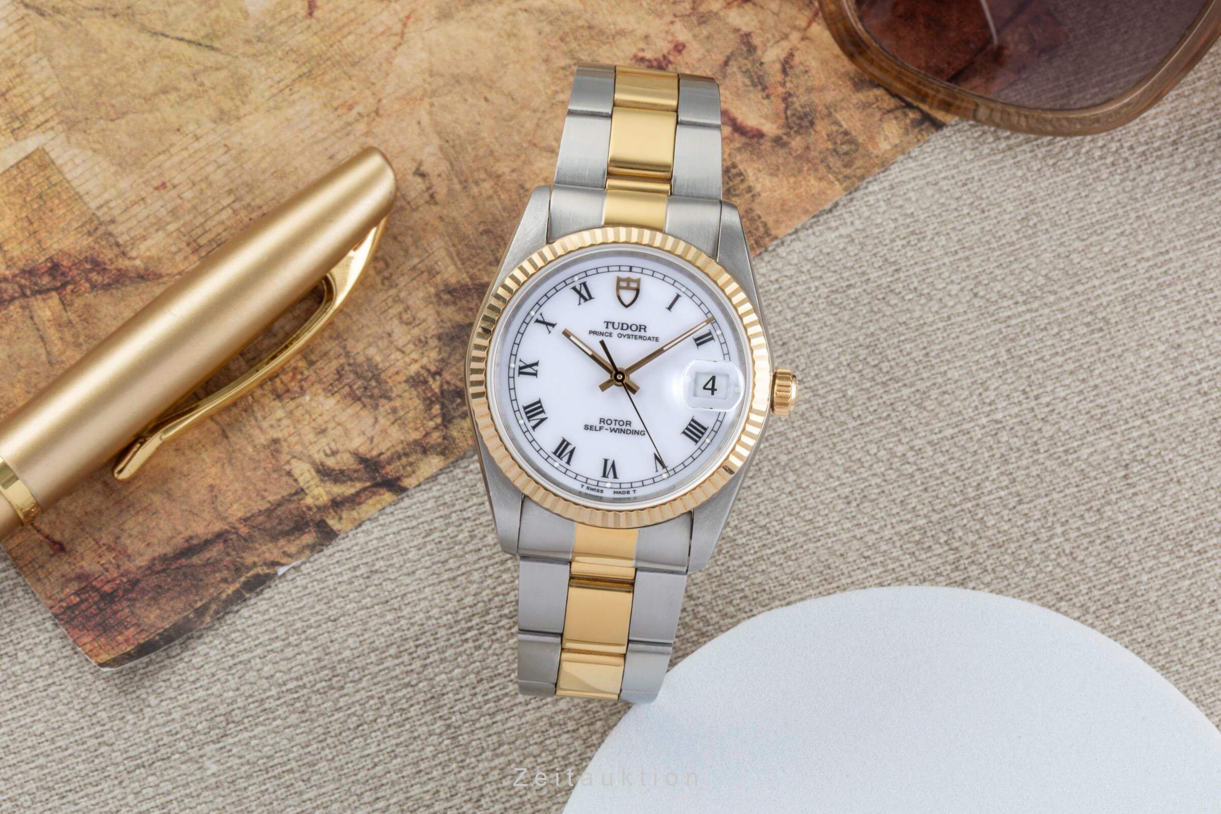 Tudor Oysterdate acciaio / oro automatismo orologio da uomo 74033  [2502393]