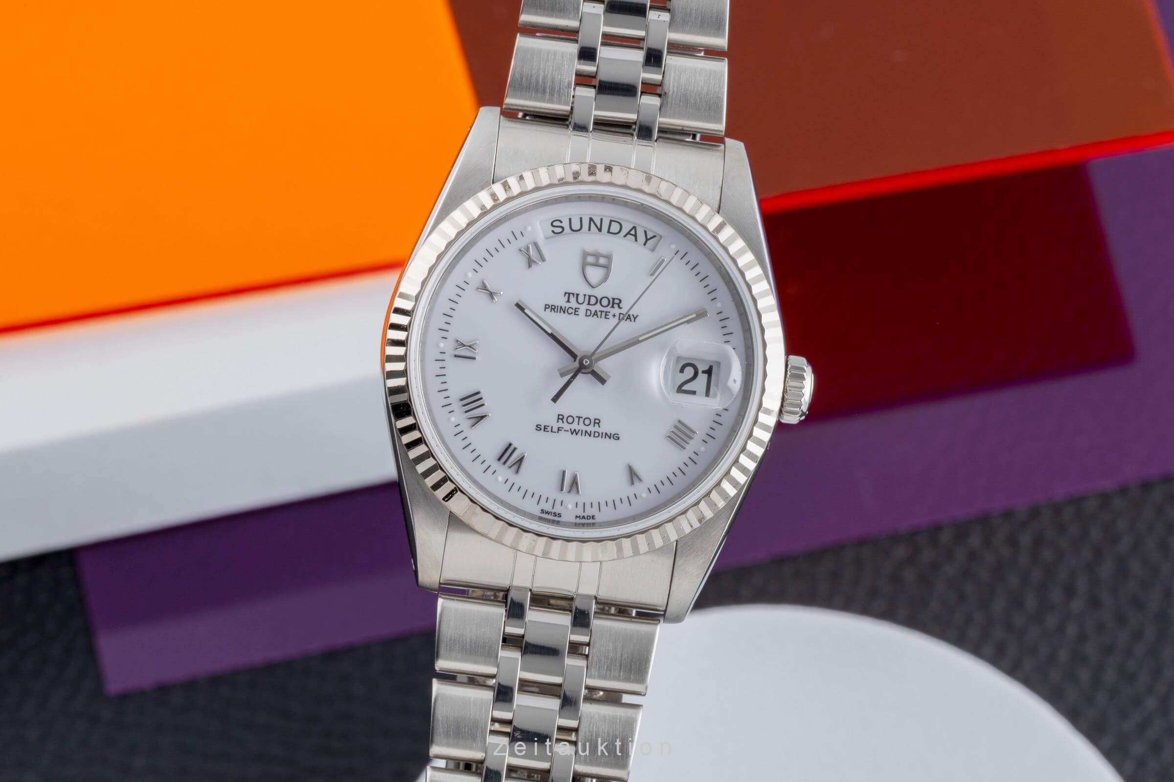 Tudor Date-Day acero / oro blanco automático reloj para caballeros 76214  [2502396]