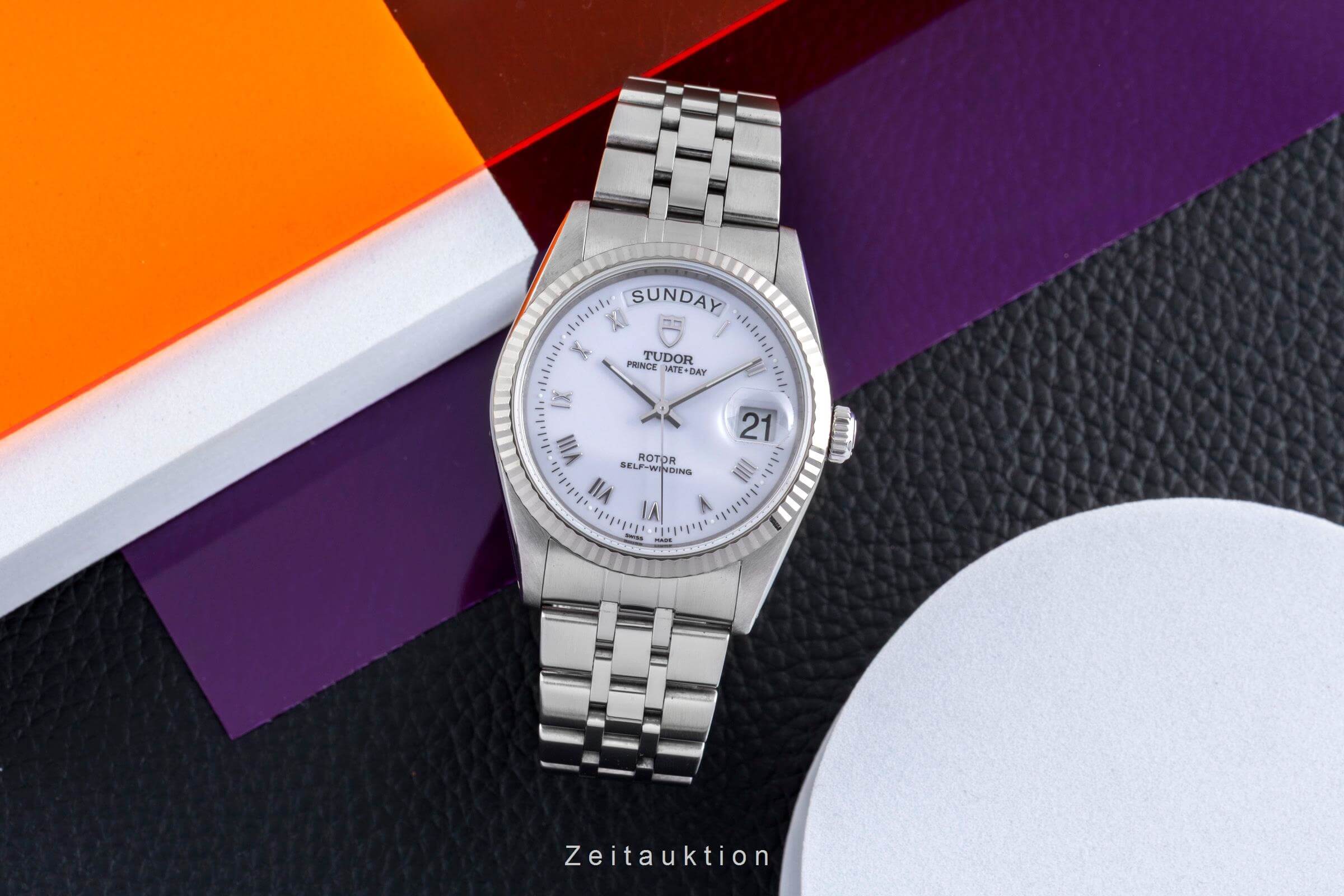 Tudor Date-Day acero / oro blanco automático reloj para caballeros 76214  [2502396]