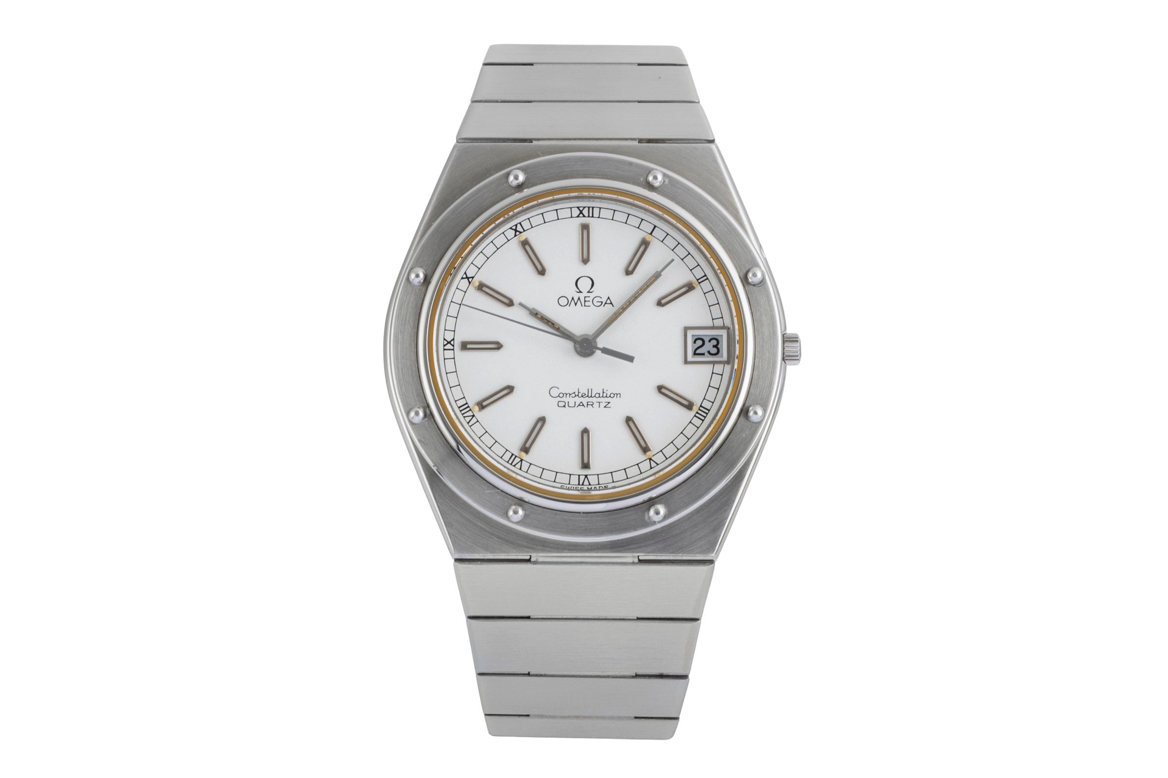 Omega Constellation acier quartz montre pour hommes 196.0147   396.0879 Vintage  [2502404]