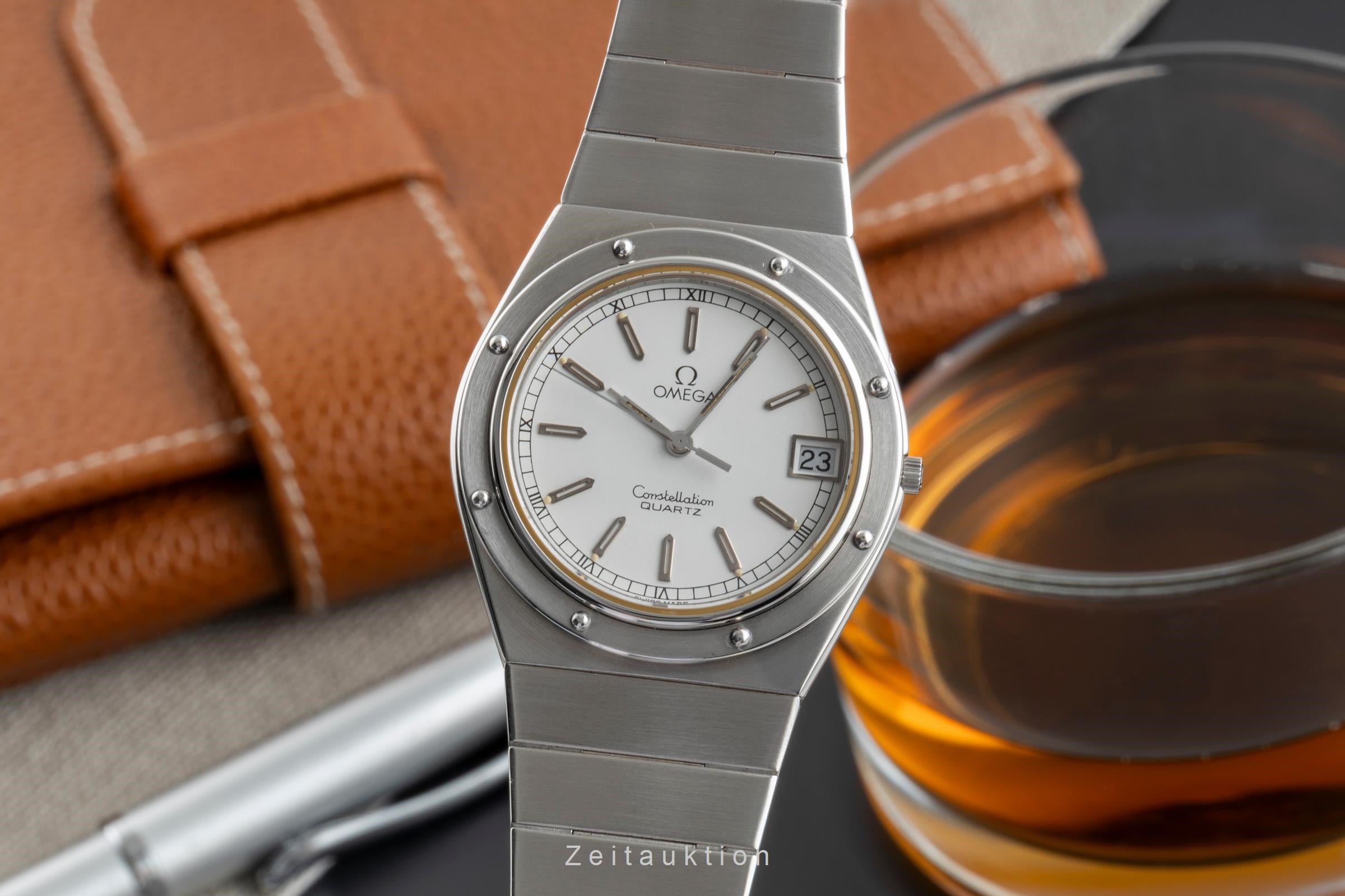 Omega Constellation acier quartz montre pour hommes 196.0147   396.0879 Vintage  [2502404]