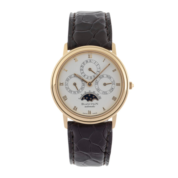 Blancpain Villeret 18k (0,750) Gold Automatik Herrenuhr Ref. 5395-1418  [2502415]