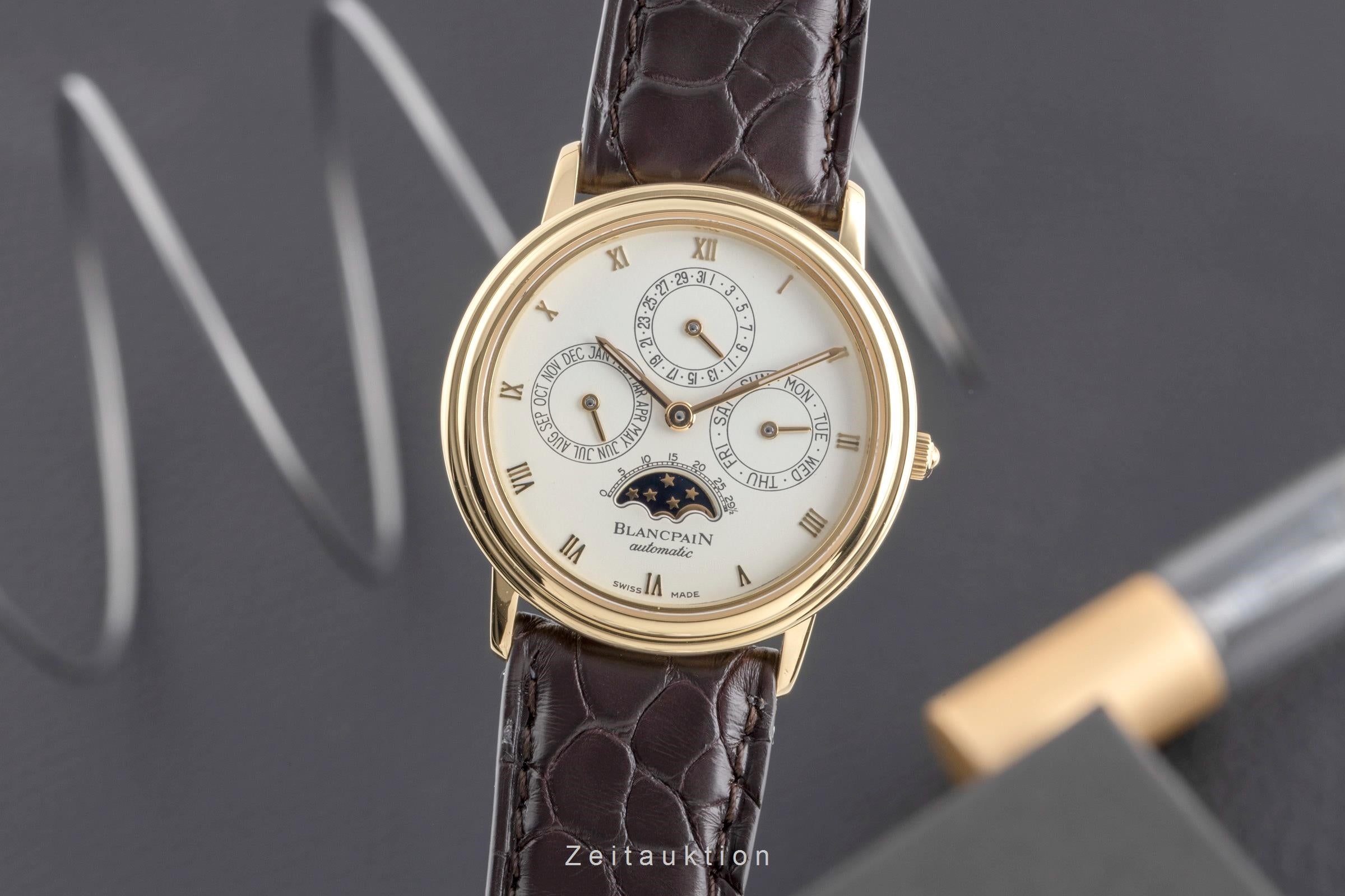 Blancpain Villeret 18k (0,750) Gold Automatik Herrenuhr Ref. 5395-1418  [2502415]