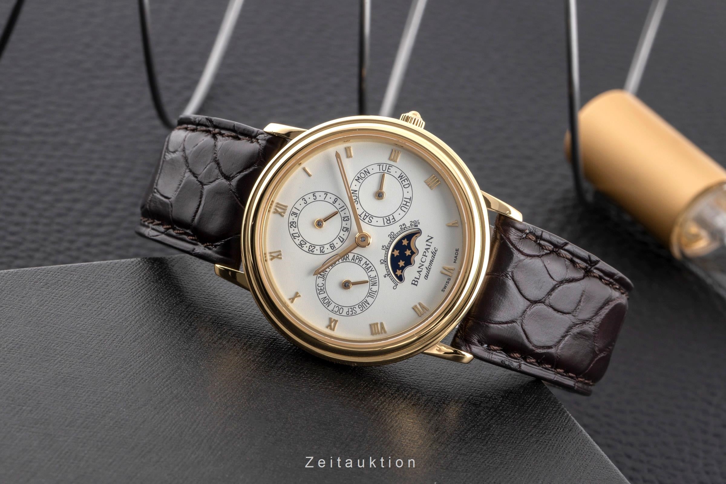 Blancpain Villeret 18k (0,750) Gold Automatik Herrenuhr Ref. 5395-1418  [2502415]