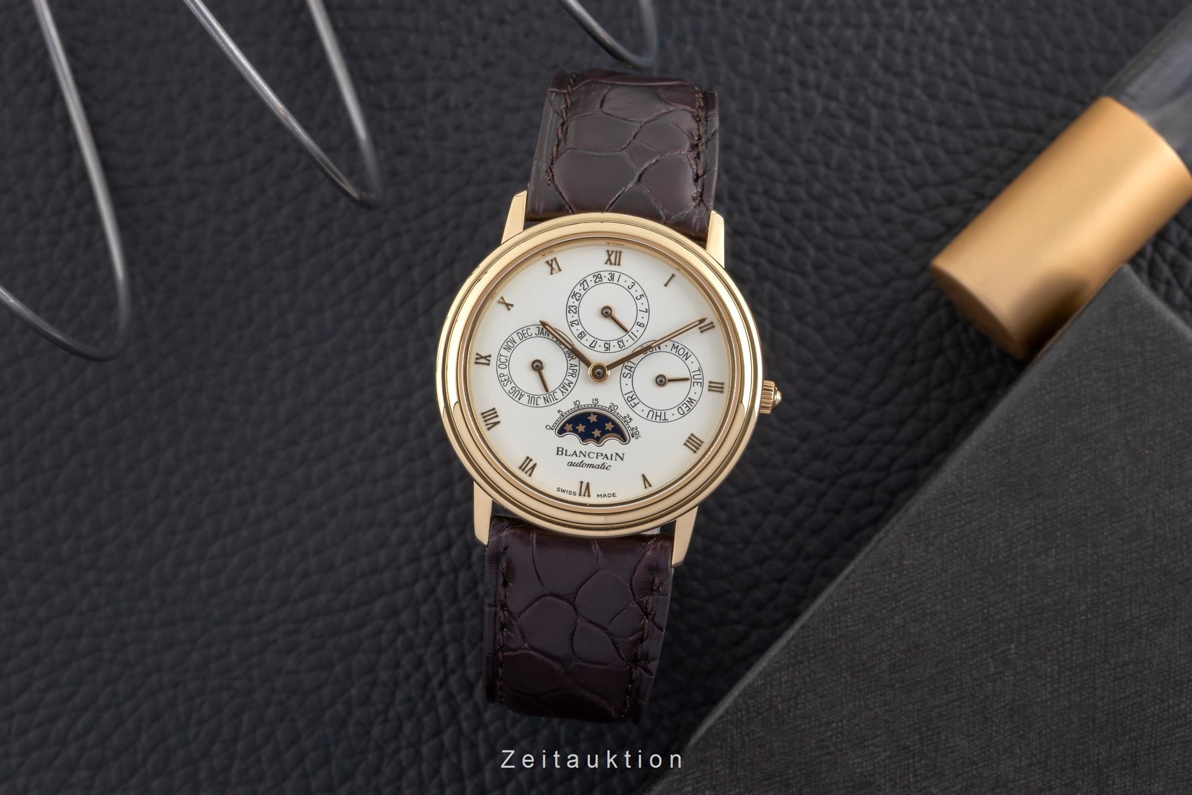 Blancpain Villeret 18k (0,750) Gold Automatik Herrenuhr Ref. 5395-1418  [2502415]
