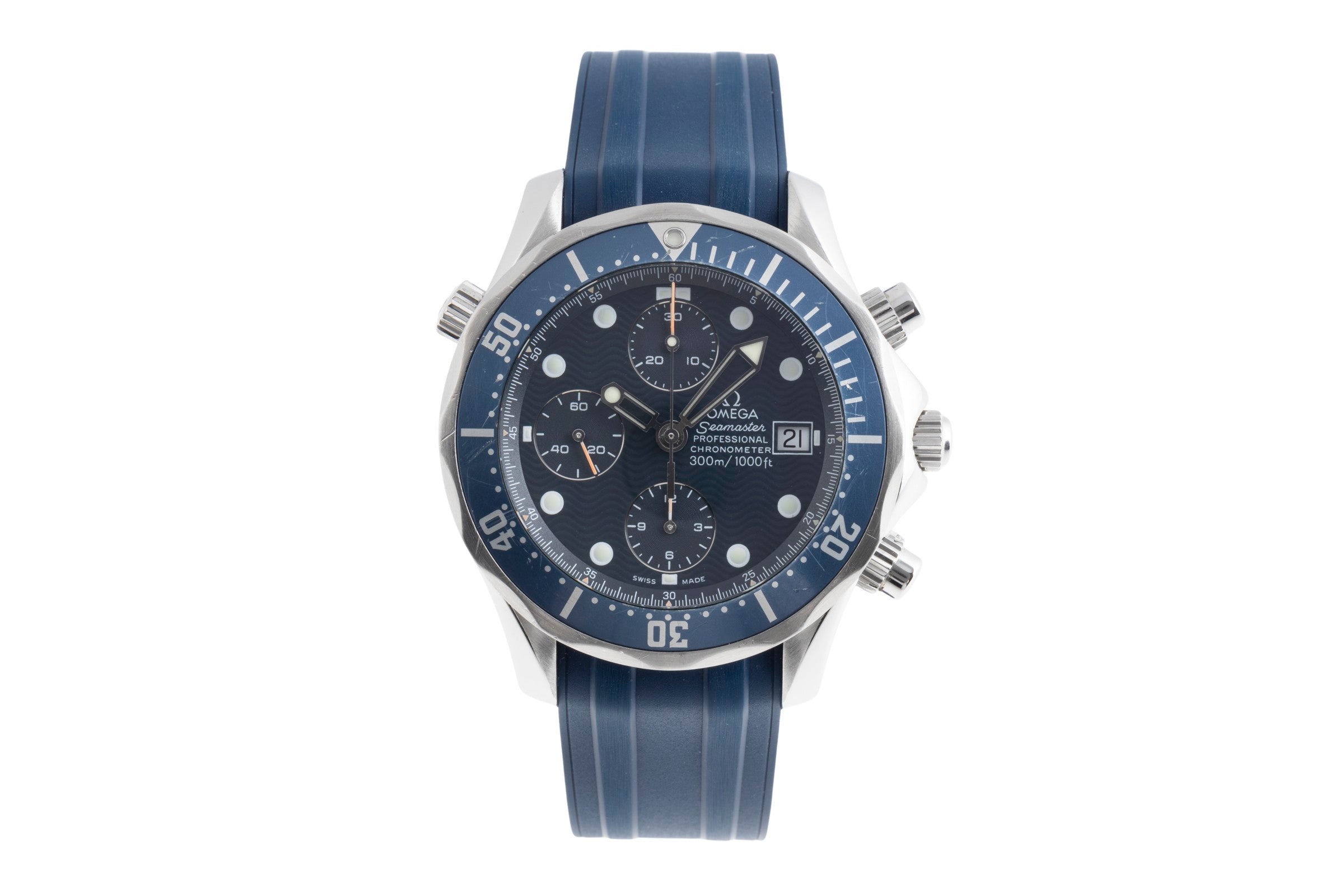 Omega Seamaster chronograph steel automatic men's watch 2599.80.00 LP: 9000EUR  [2502418]