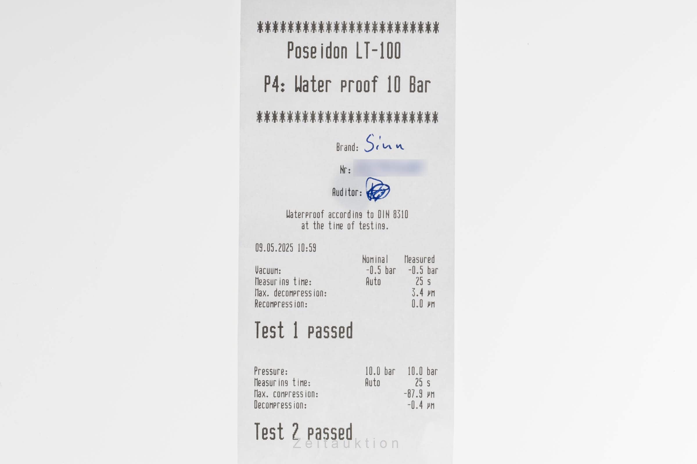 Sinn D1 Mission chronographe acier automatique montre pour hommes 140/42  [2502434]