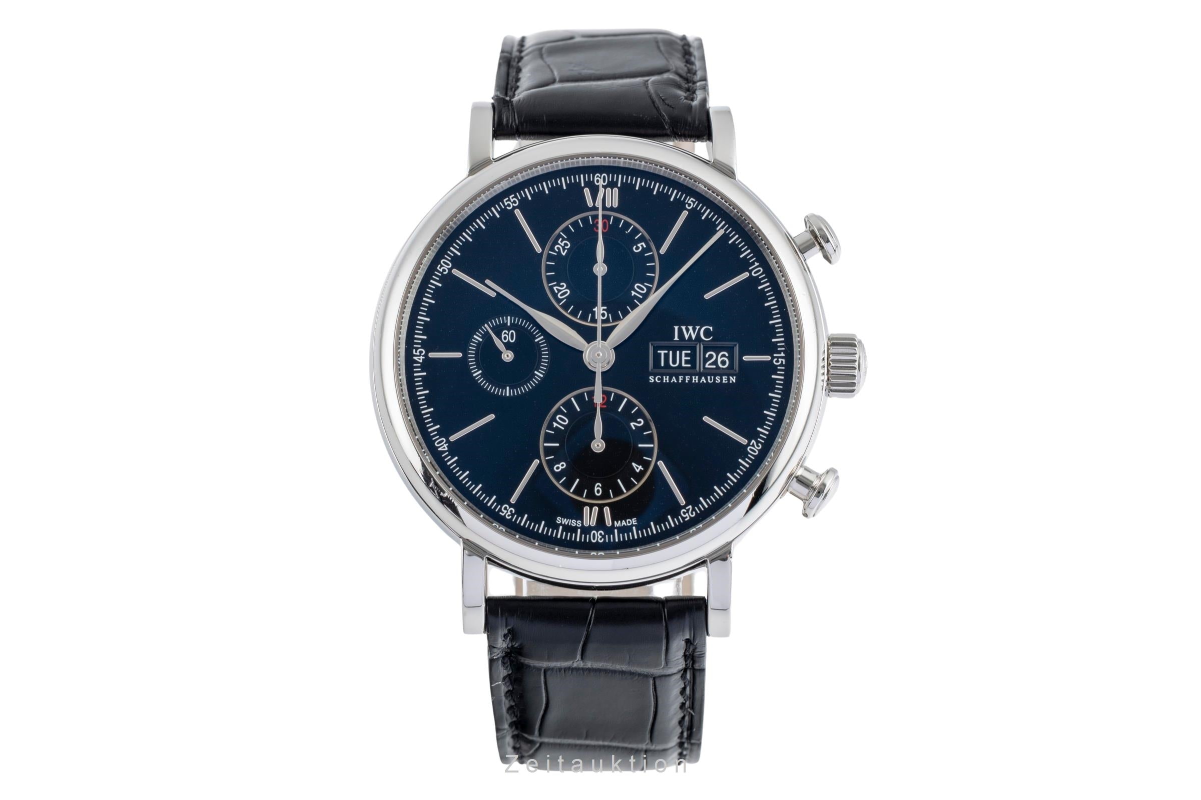 IWC Portofino Chronograph Stahl Automatik Herrenuhr Ref. IW391010 Papiere 2016 [2502444]