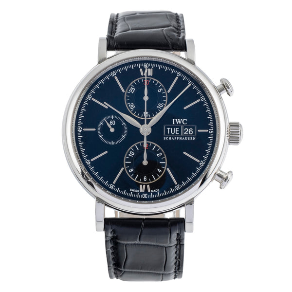 IWC Portofino Chronograph Stahl Automatik Herrenuhr Ref. IW391010 Papiere 2016 [2502444]
