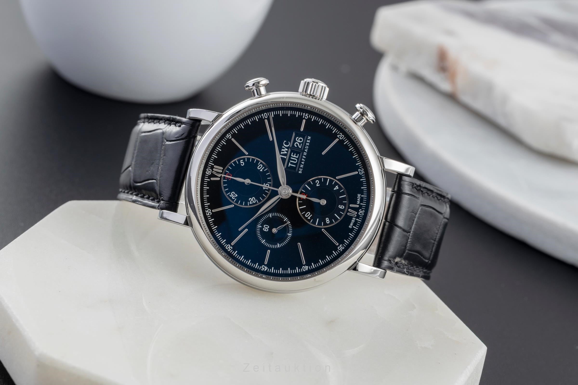 IWC Portofino Chronograph Stahl Automatik Herrenuhr Ref. IW391010 Papiere 2016 [2502444]