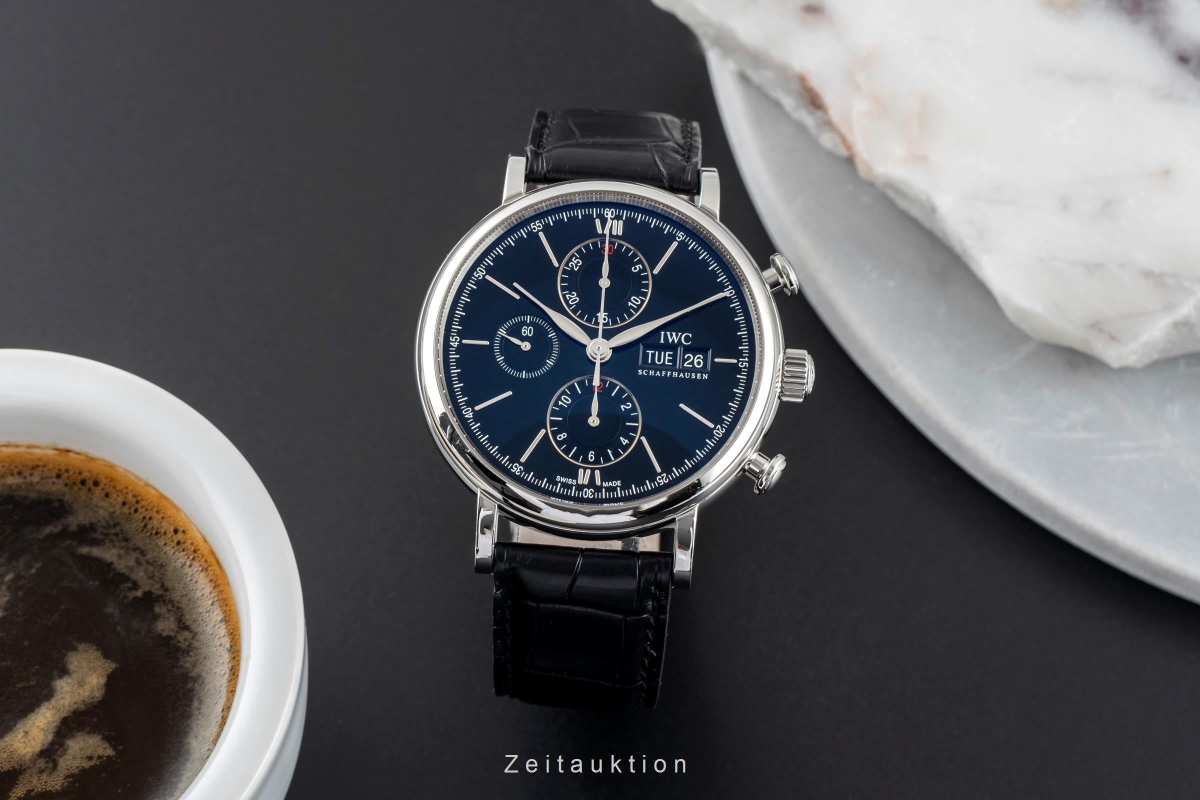 IWC Portofino Chronograph Stahl Automatik Herrenuhr Ref. IW391010 Papiere 2016 [2502444]