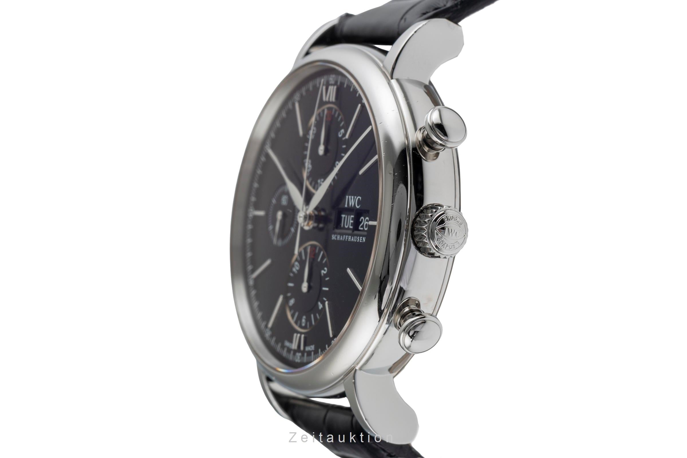 IWC Portofino Chronograph Stahl Automatik Herrenuhr Ref. IW391010 Papiere 2016 [2502444]