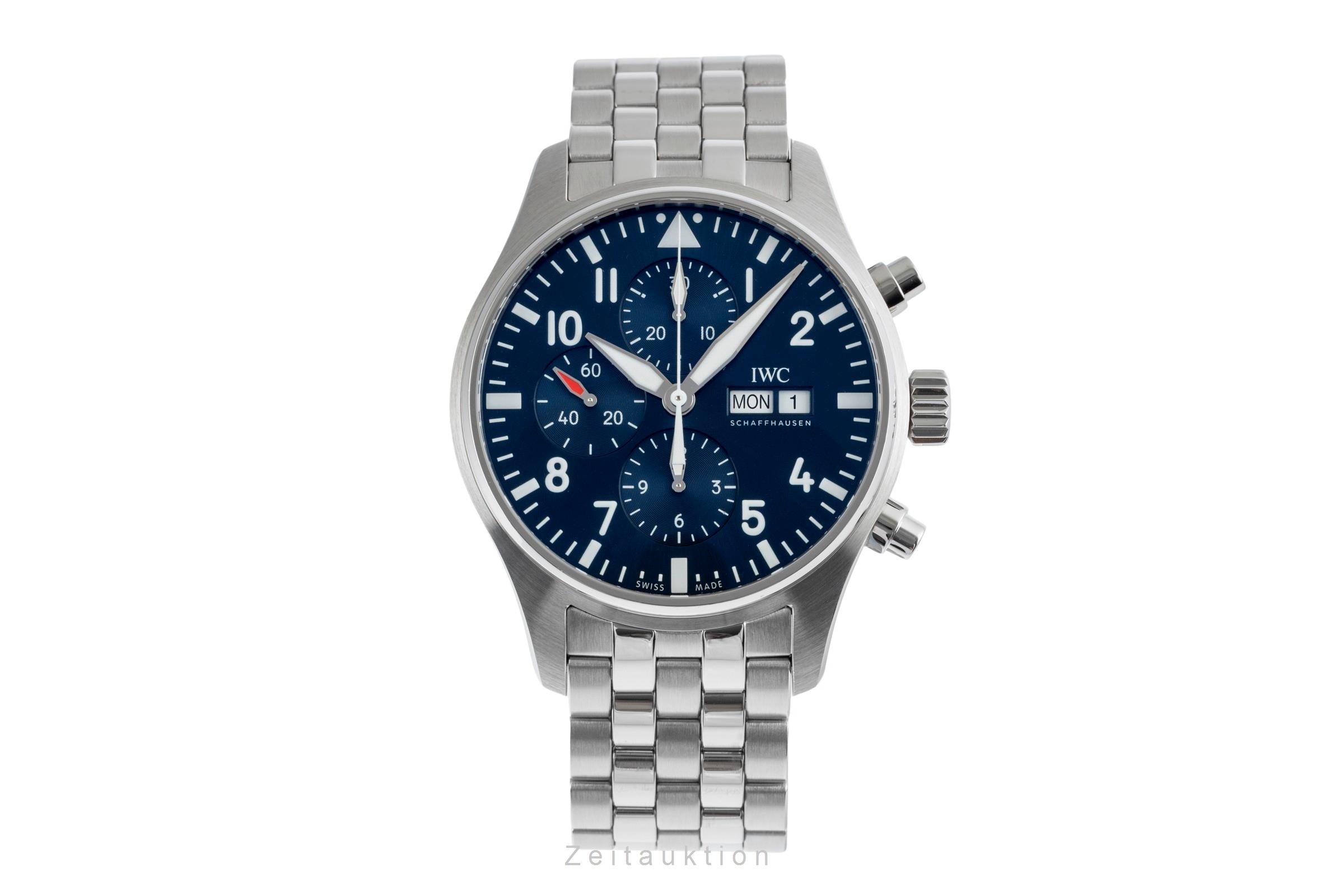IWC Fliegerchronograph cronografo acciaio automatismo orologio da uomo LP: 9500EUR  [2502458]