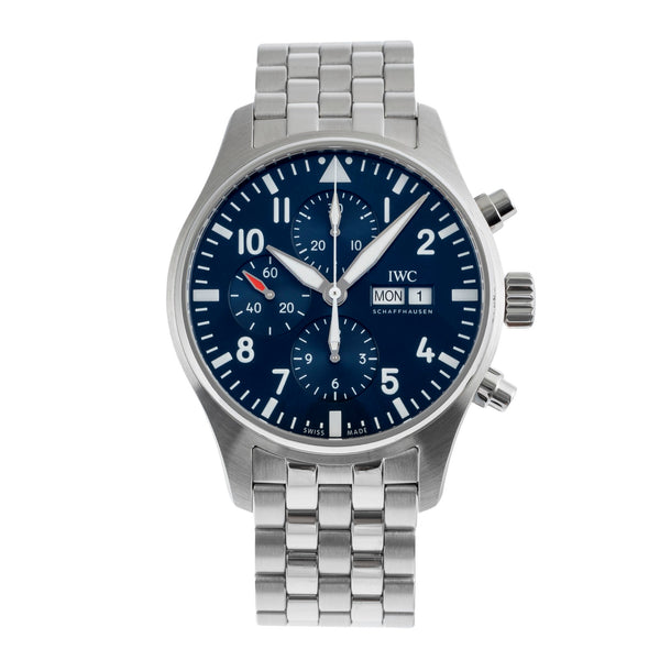 IWC Fliegerchronograph cronografo acciaio automatismo orologio da uomo LP: 9500EUR  [2502458]