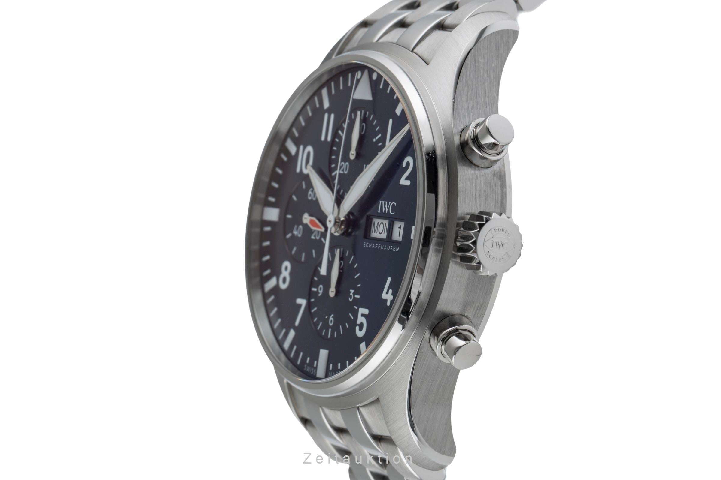 IWC Fliegerchronograph cronografo acciaio automatismo orologio da uomo LP: 9500EUR  [2502458]