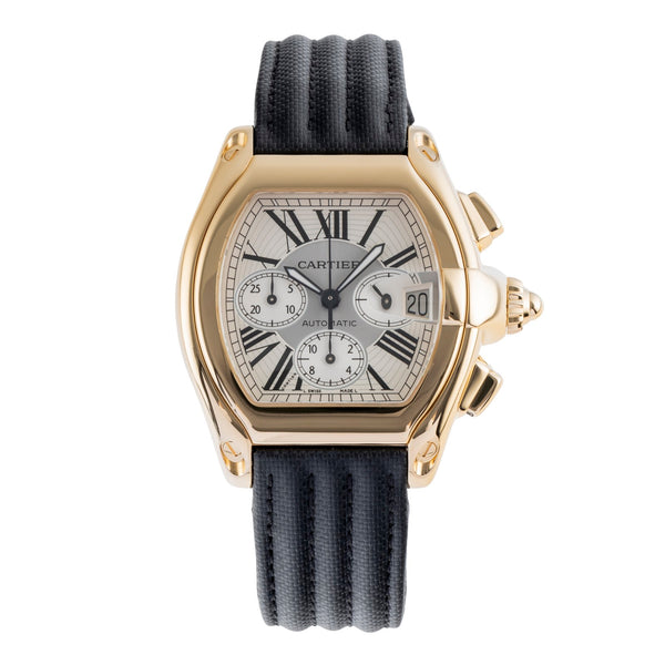 Cartier Roadster cronografo oro 18 ct automatismo orologio da uomo W62021Y3  [2502461]