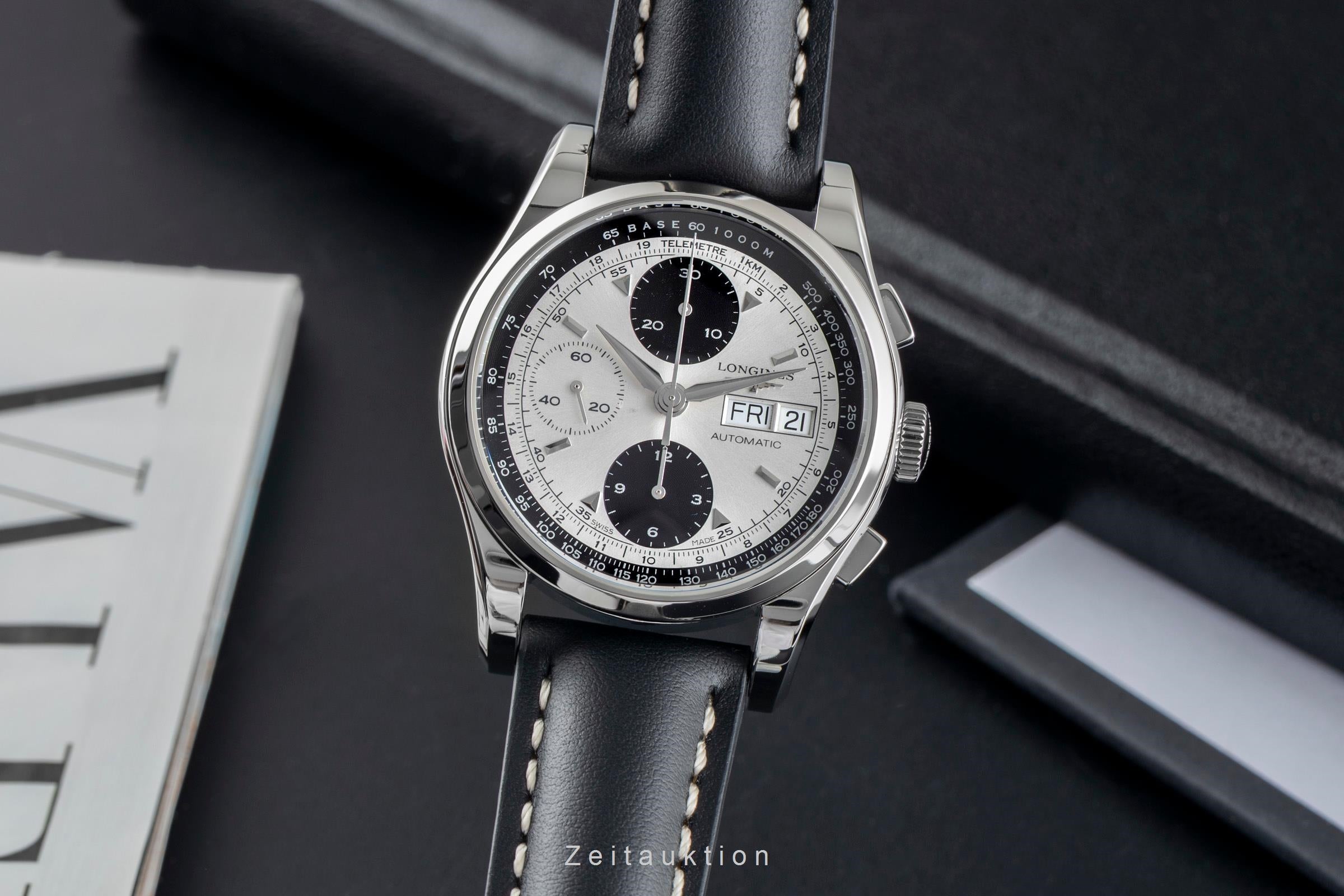 Longines Conquest Heritage chronograph steel automatic Kal. L674.3